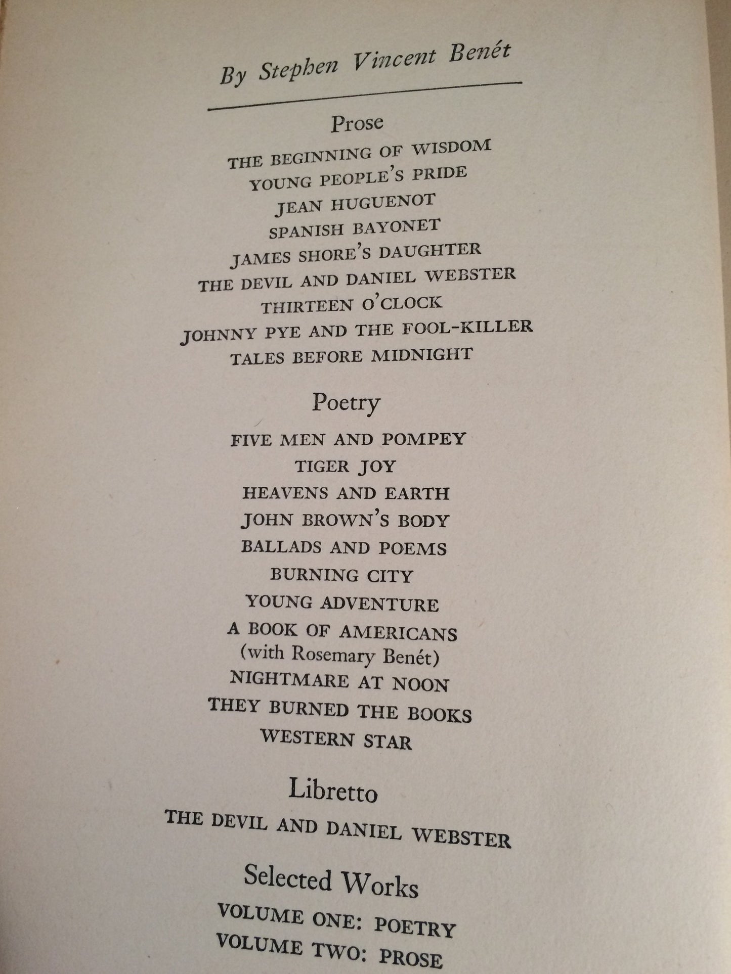 First Edition "Western Star" by Stephen Vincent Benet 1943