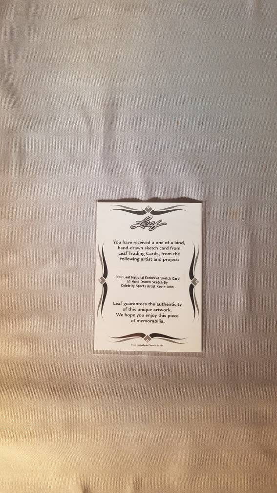 2012 Leaf Kenny Chesney Sketch Card - Super Rare 1 of 1