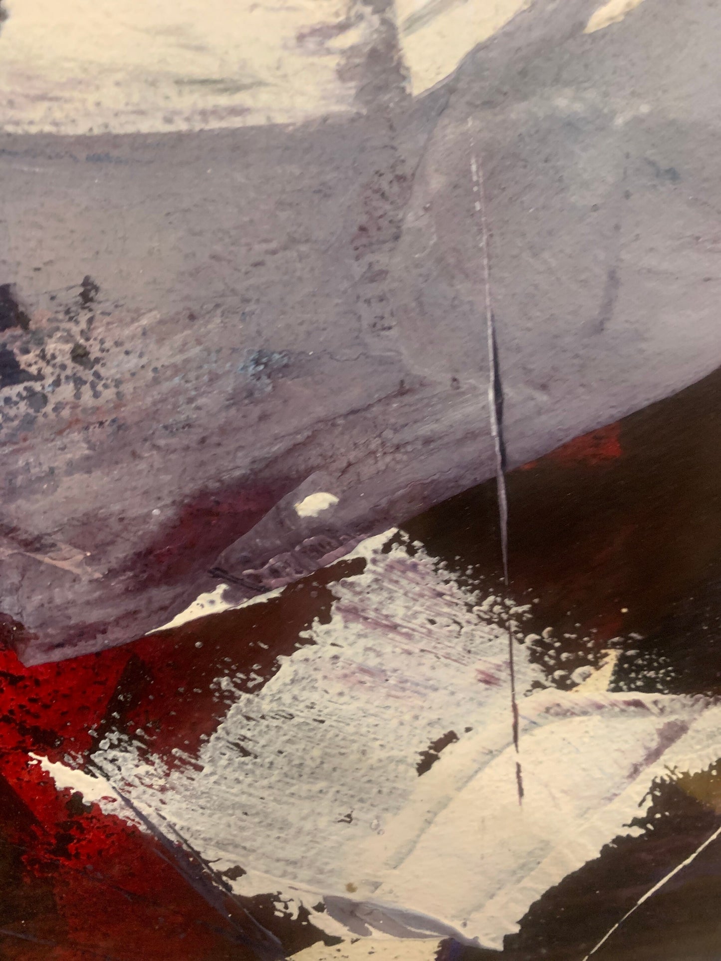 Vintage 1962 Framed Abstract Painting by Artist Aaron Levy