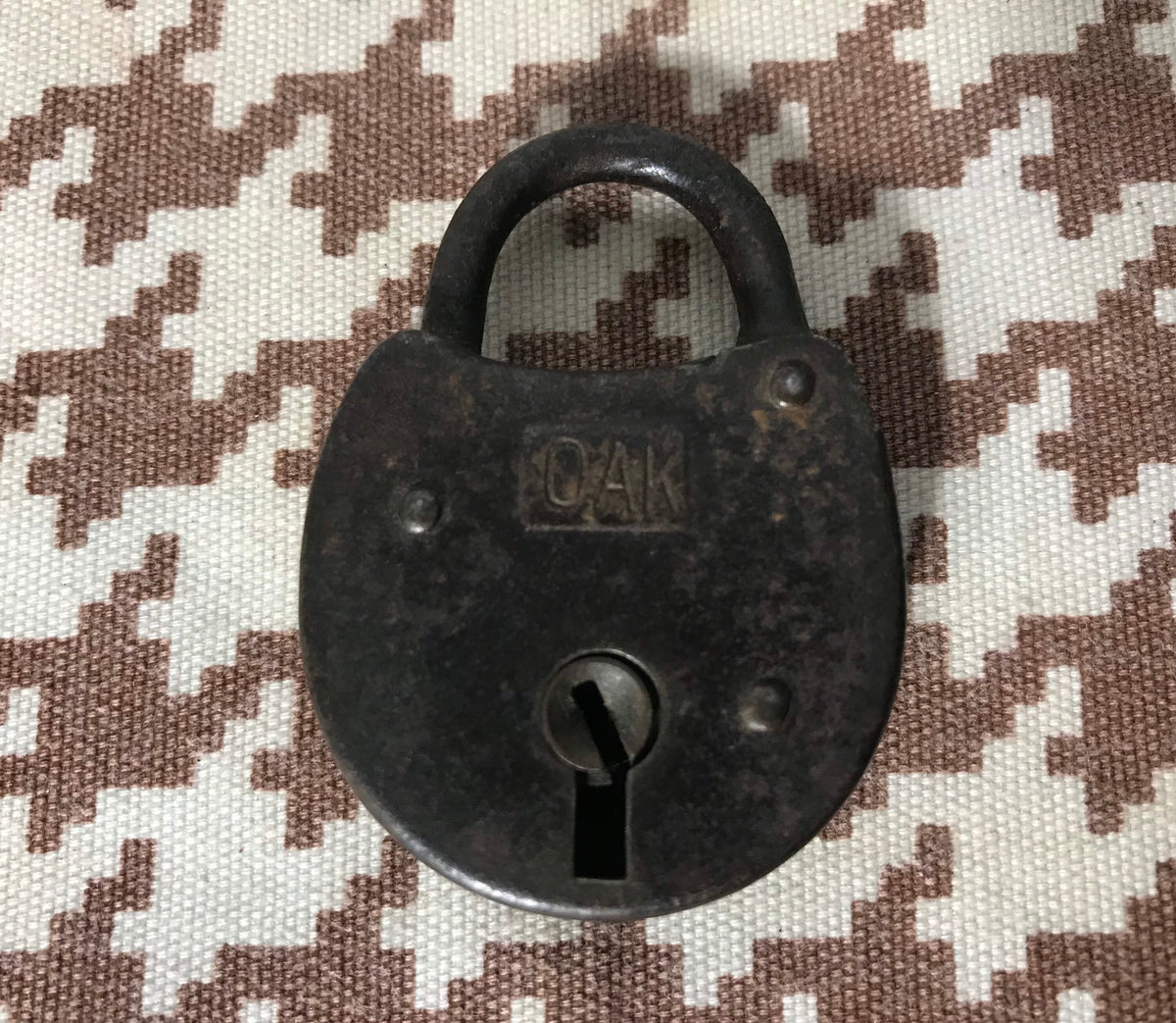 Vintage Miniature Oak Lock | Unknown Brand | Home Improvement