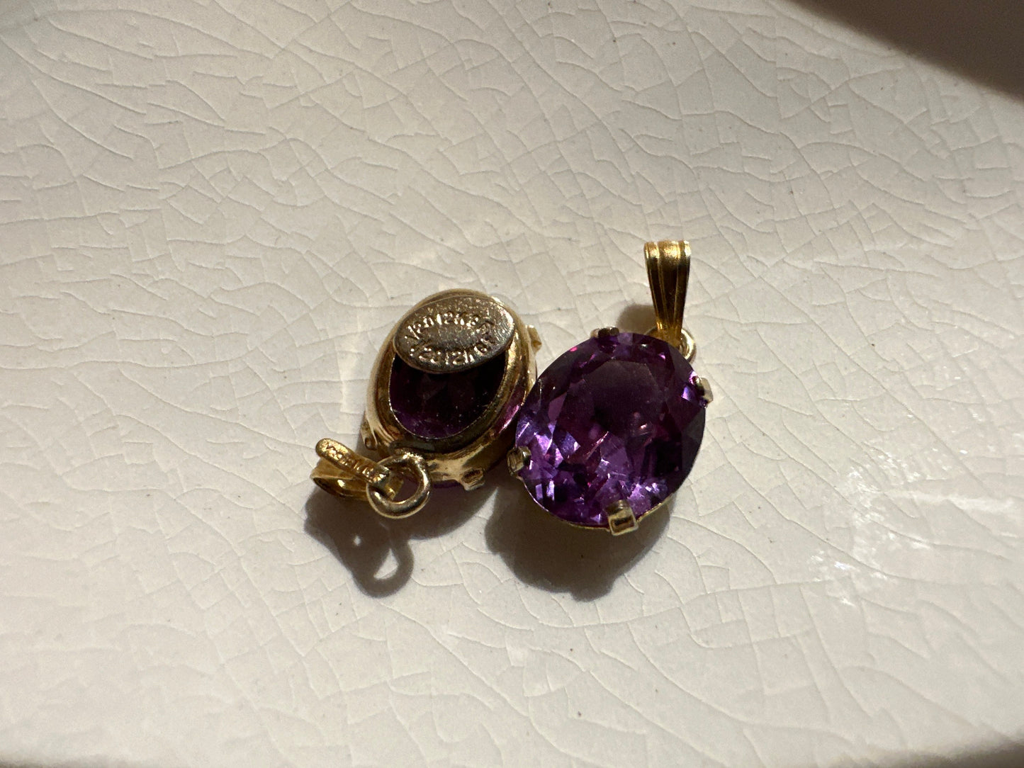 Vintage Amethyst and Gold Earrings | Jewlery