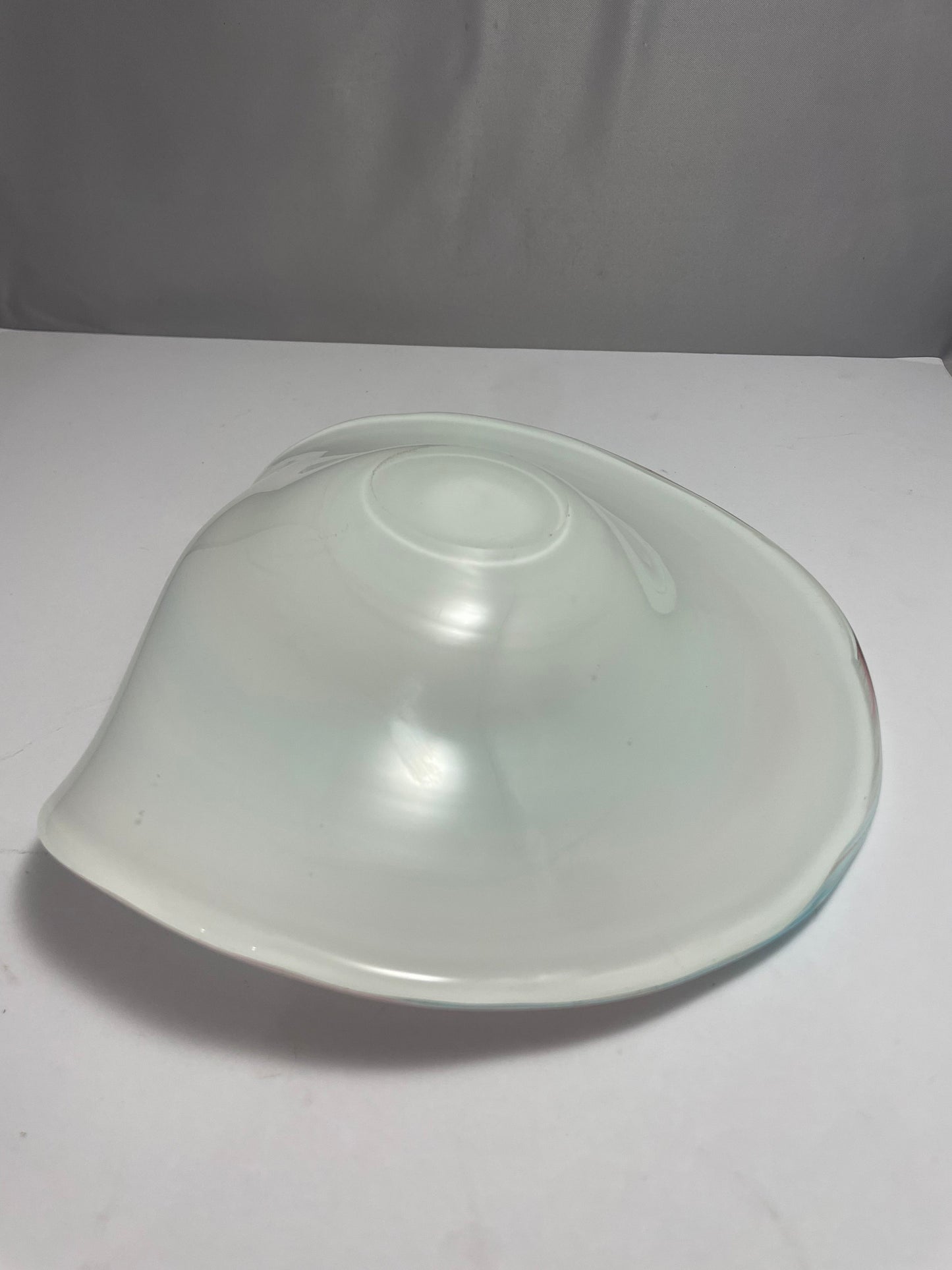 Vintage Blue, Pink, Brown, and White Cotton Candy Swirl Murano Glass Dish | Home Decor