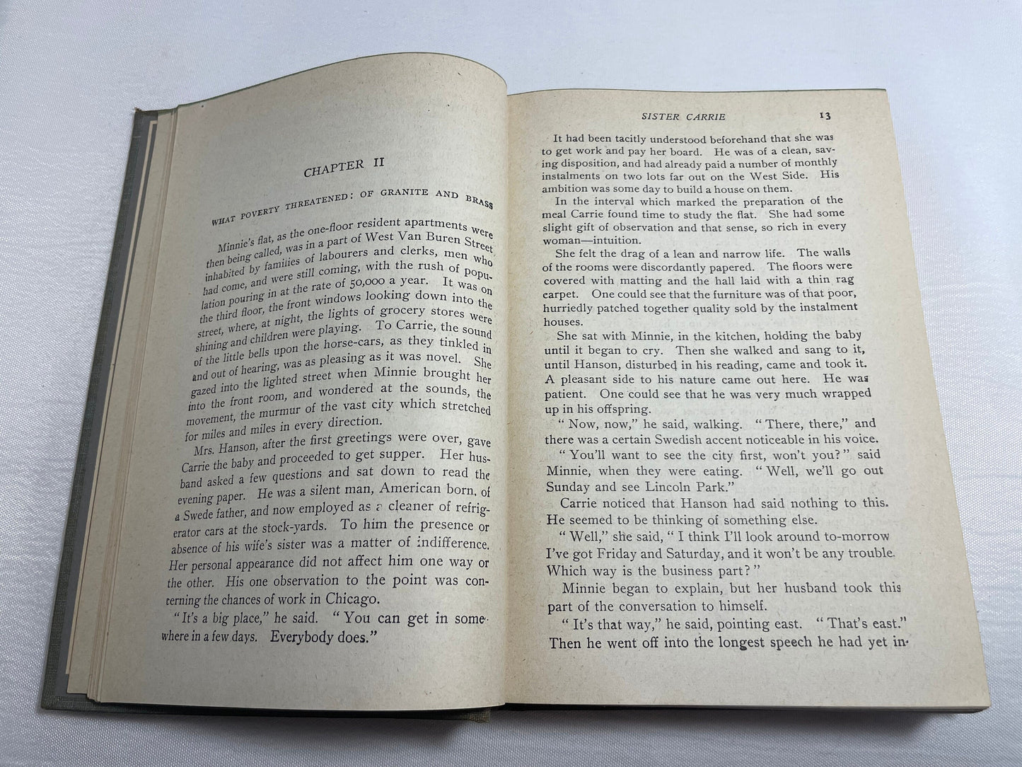 Sister Carrie by Theodore Dreiser, Classic Novel, Collectible Fiction Book, American Urban Novel