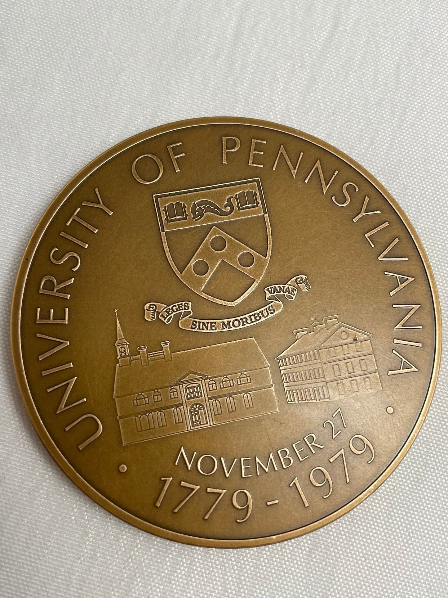 200th Anniversary Pennsylvania University 1979 Bronze Medal, Rare Collectible, Vintage Medal, Ivy School, College Memorabilia