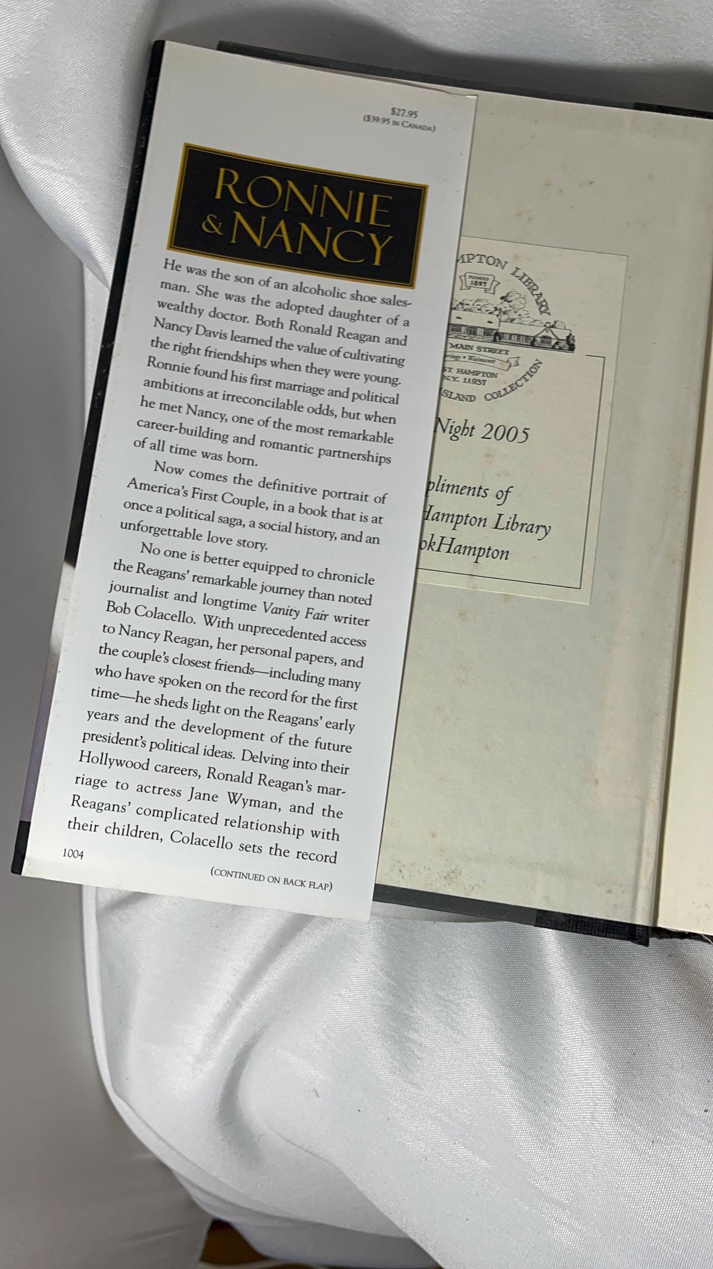 Ronnie & Nancy: Their Path to the White House Signed Book, 2004 First Edition, Reagan Collectible