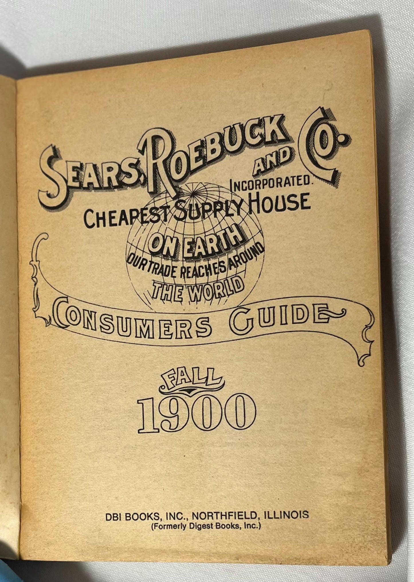 Sears and Roebuck Fall 1900 Catalogue Reproduction, Vintage Department Store Publication, Early 20th Century Repro, 1970 Print
