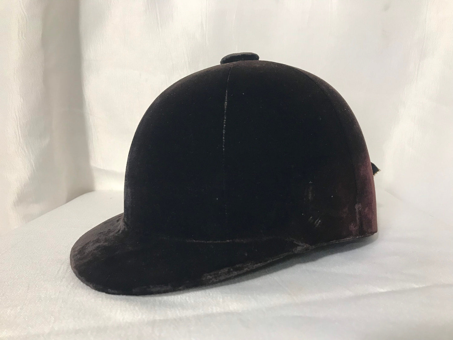 Vintage Equestrian Brown Velvet Helmet Hat | Accessories