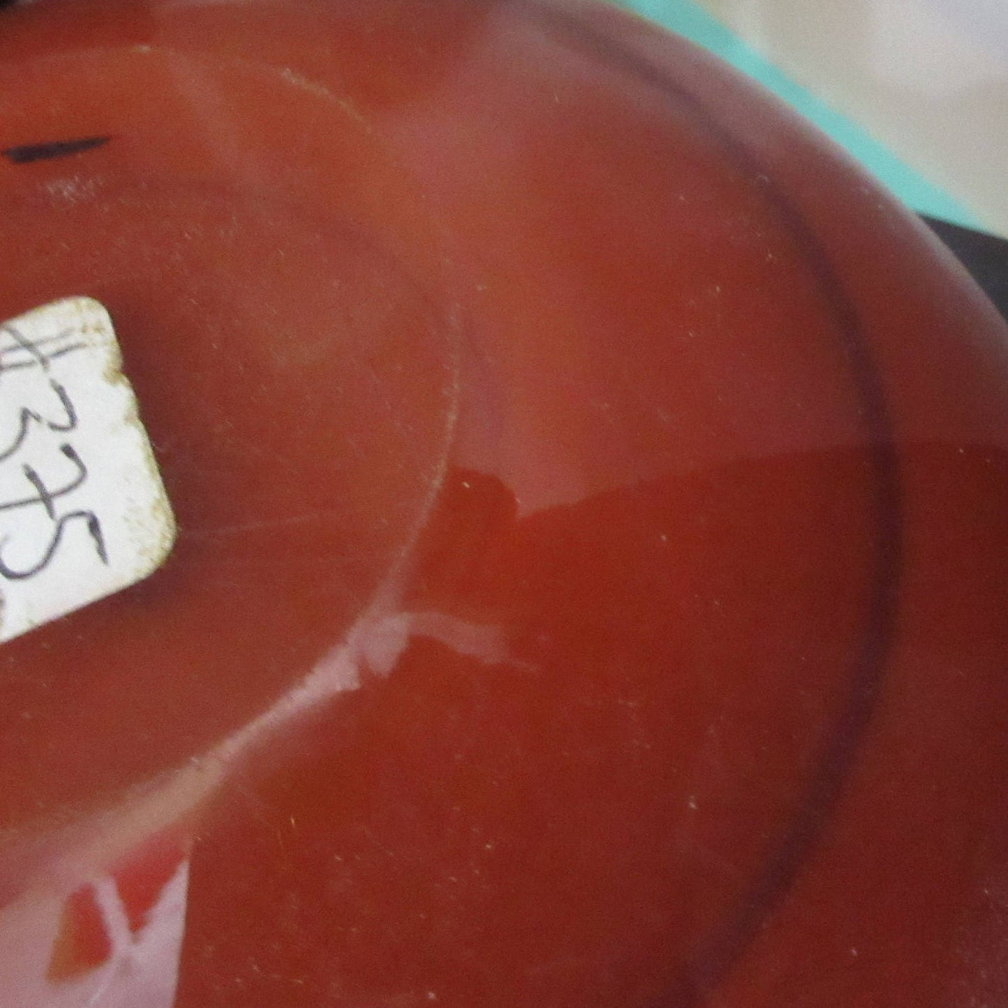 Alfredo Barbini Venetian glass, small square bowl, copper red, gorgeous.