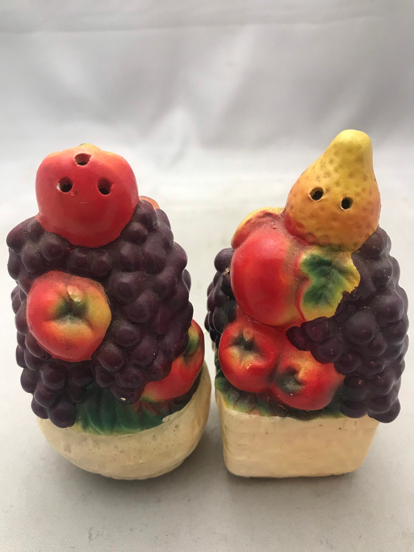 Vintage Porcelain Fruit Basket - Salt&Pepper Shakers