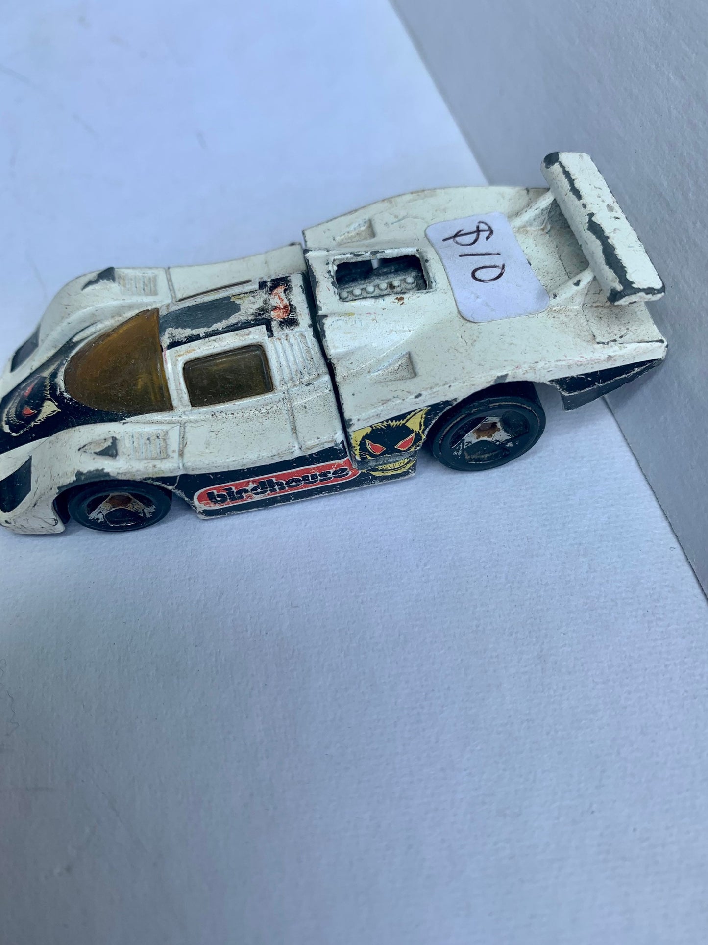 Vintage Hotwheels Birdhouse White Toy Racecar (1983)