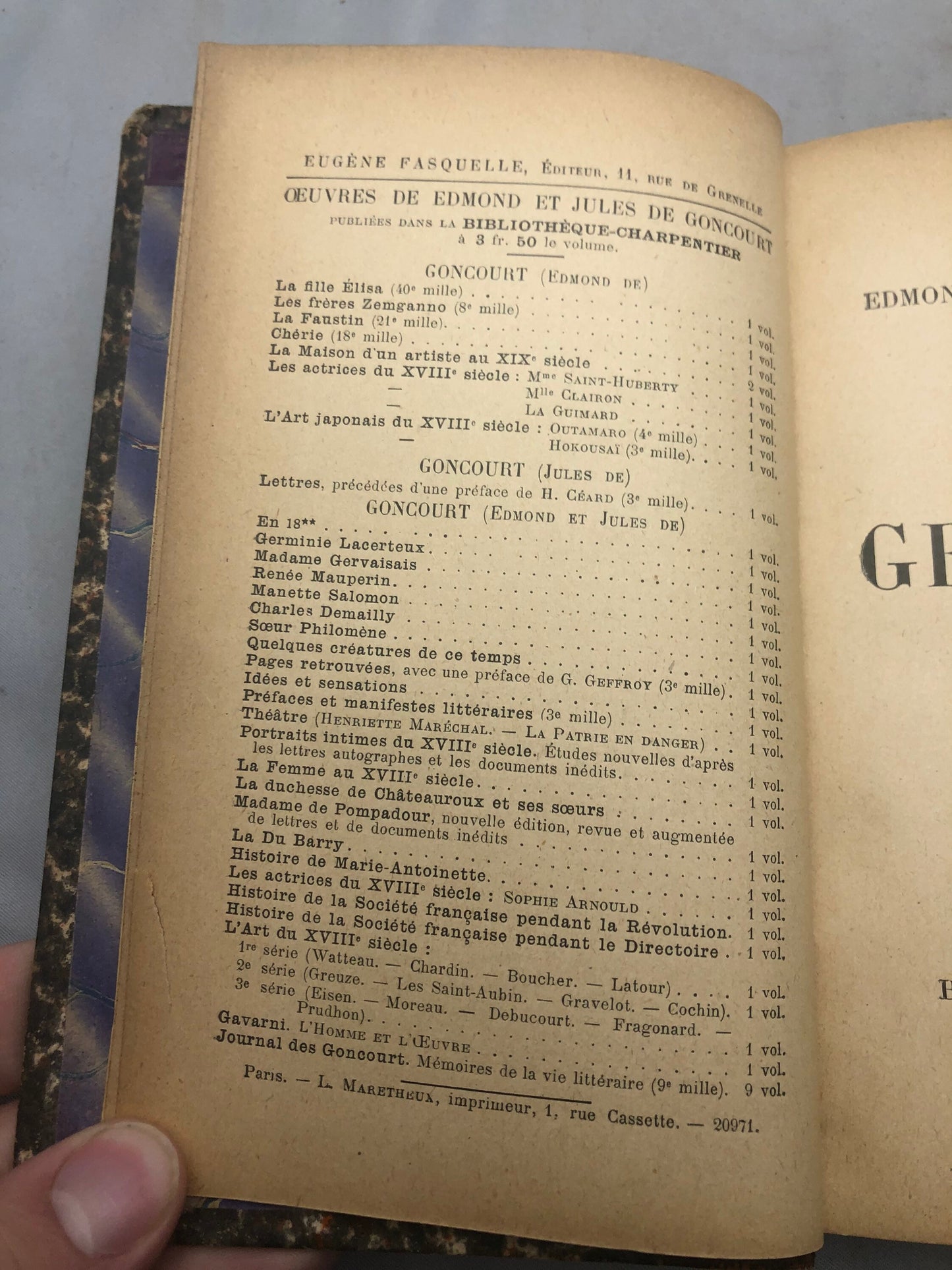 1909 'Madame Gervaisais' by Edmond et Jules De Goncourt