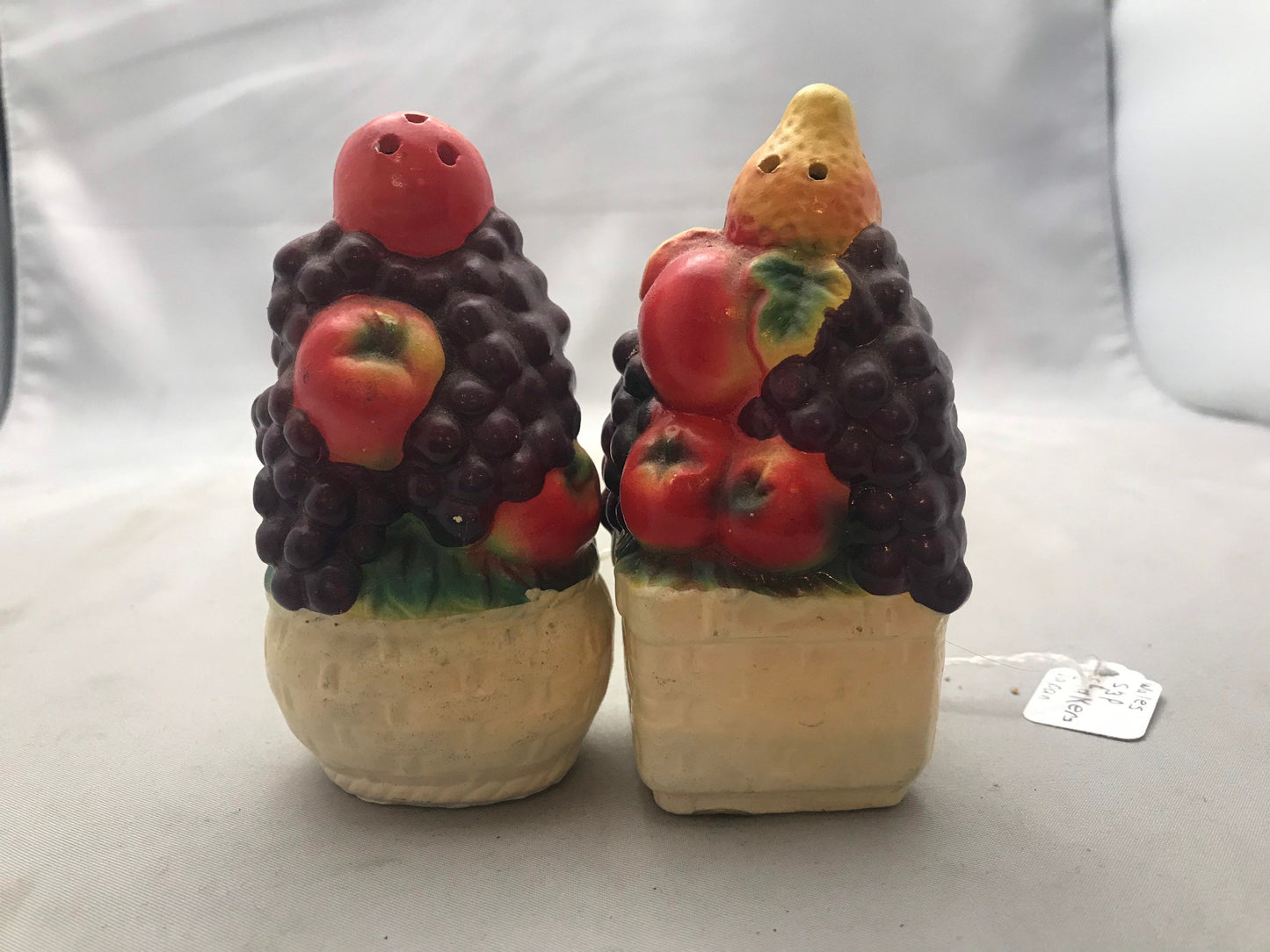 Vintage Porcelain Fruit Basket - Salt&Pepper Shakers