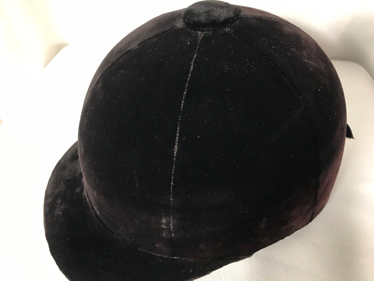 Vintage Equestrian Brown Velvet Helmet Hat | Accessories