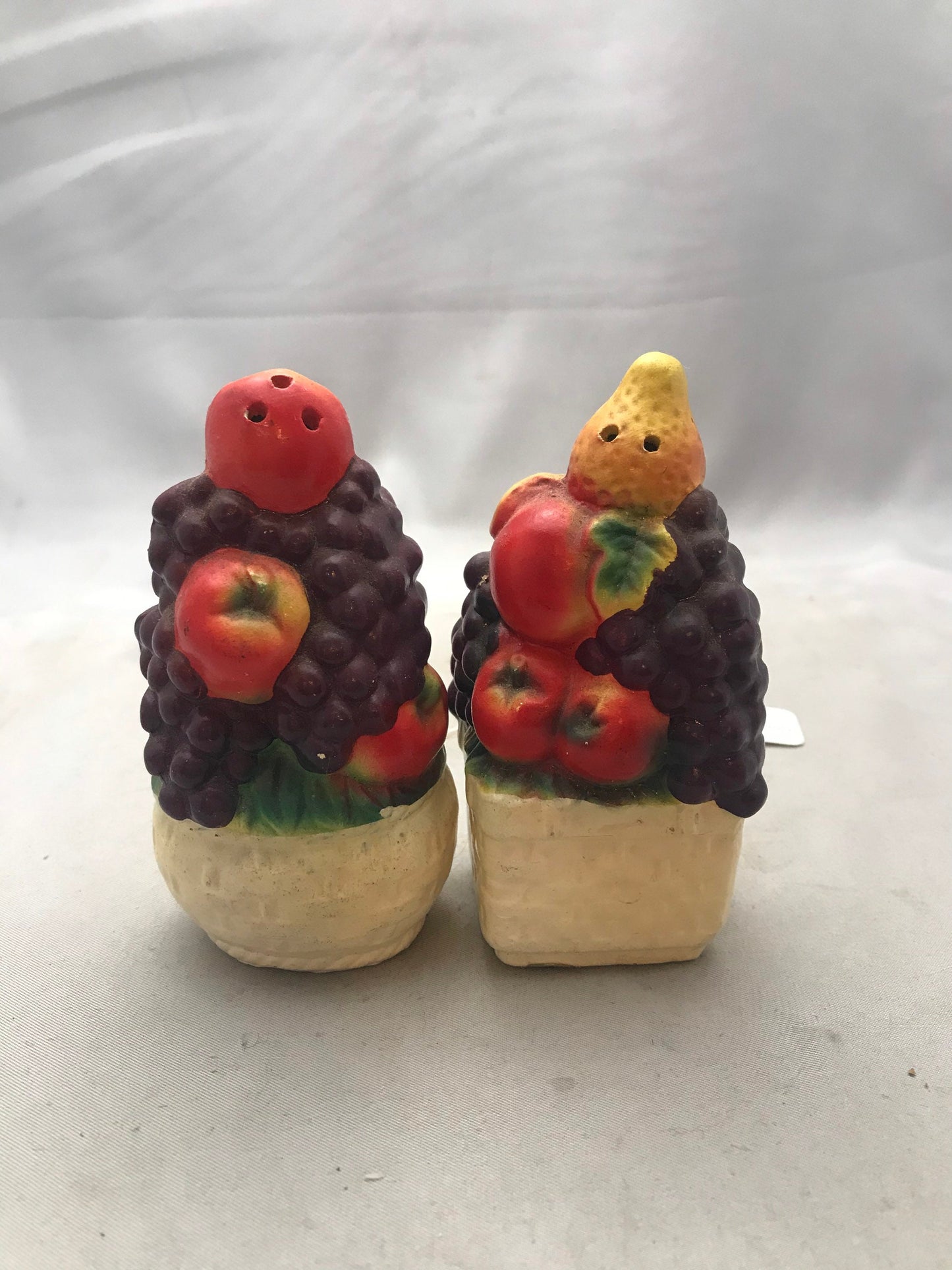 Vintage Porcelain Fruit Basket - Salt&Pepper Shakers