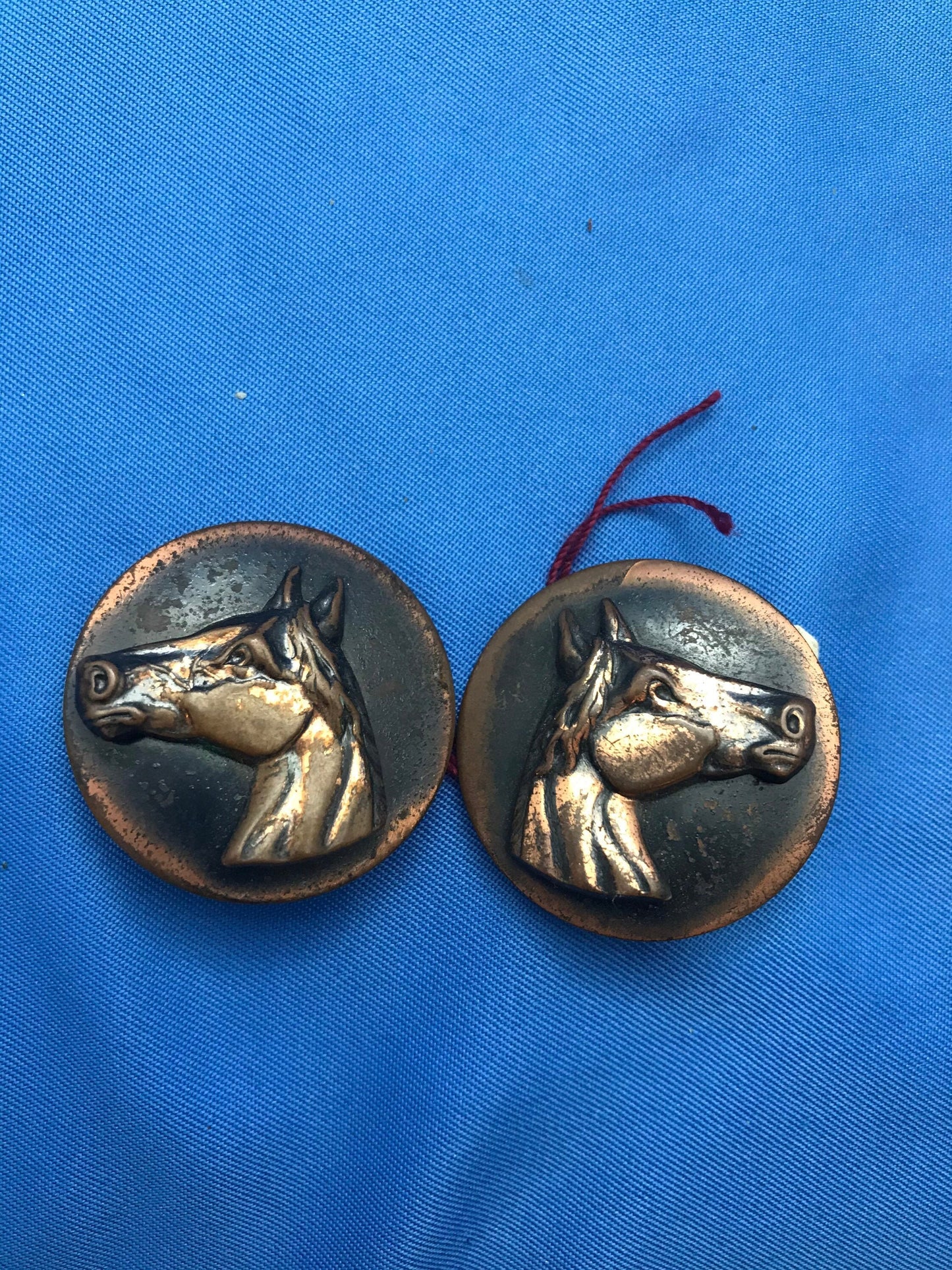 Vintage Costume Clip-on Horse Earrings