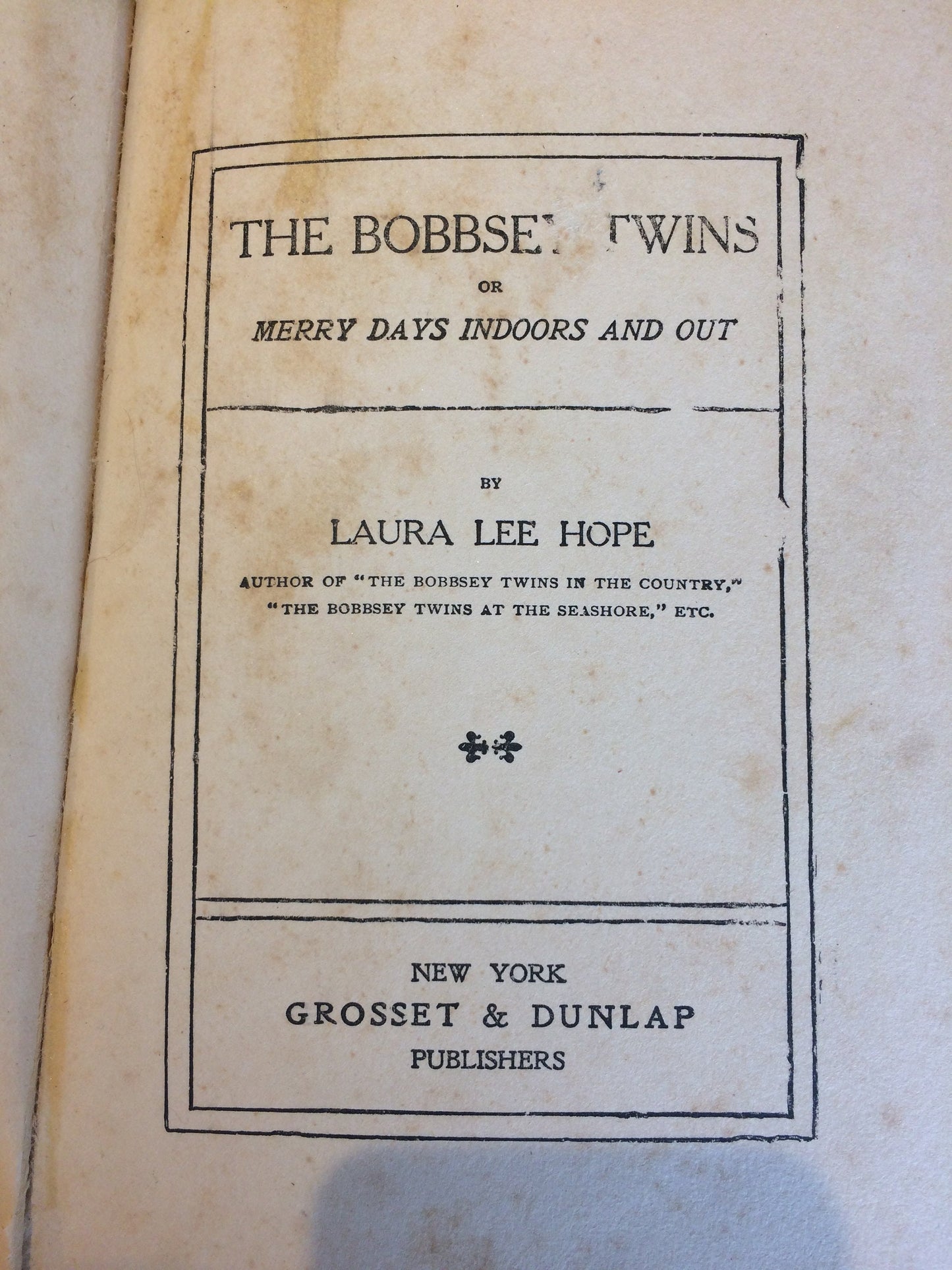 The Bobbsey Twins by Laura Hope