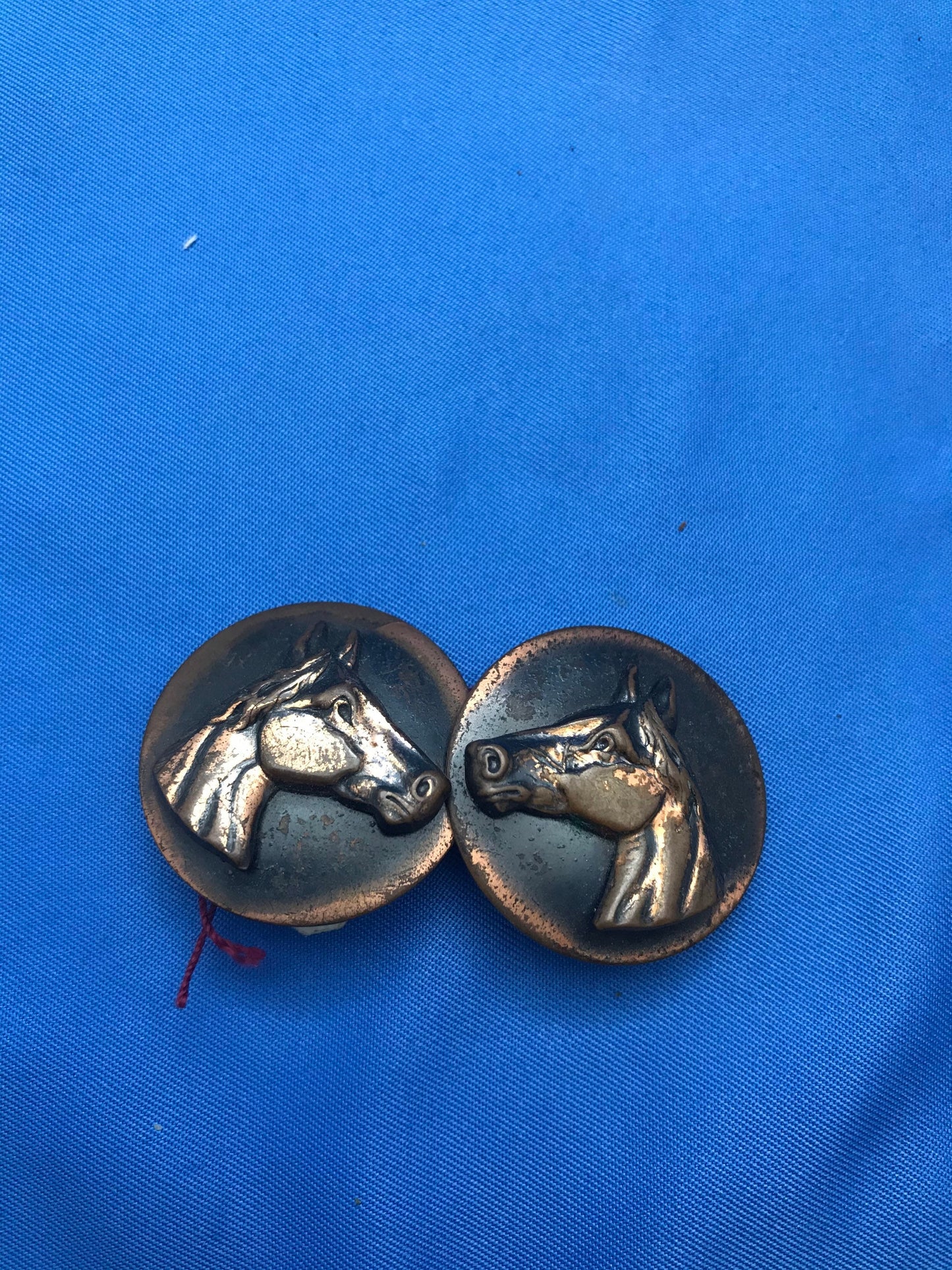 Vintage Costume Clip-on Horse Earrings