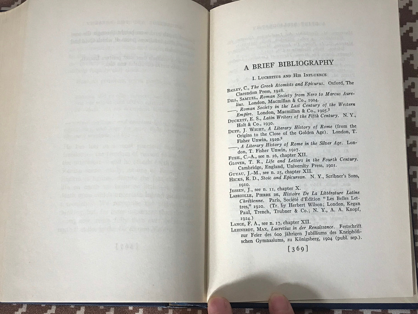 Lucretius And His Influence by George Depue Hadzsits | Longmans, Green and co 1935 | Literature & Fiction