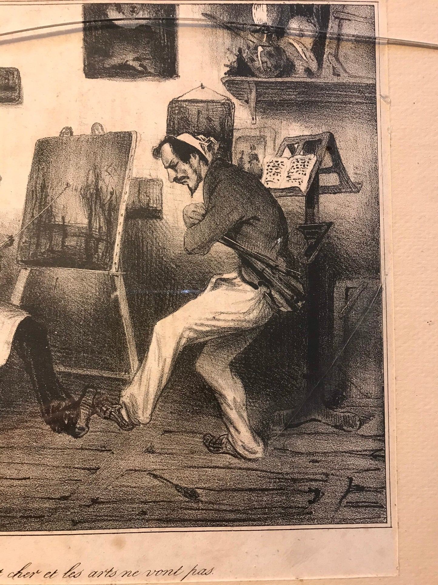 ORIGINAL Daumier H Vintage Sketch Print