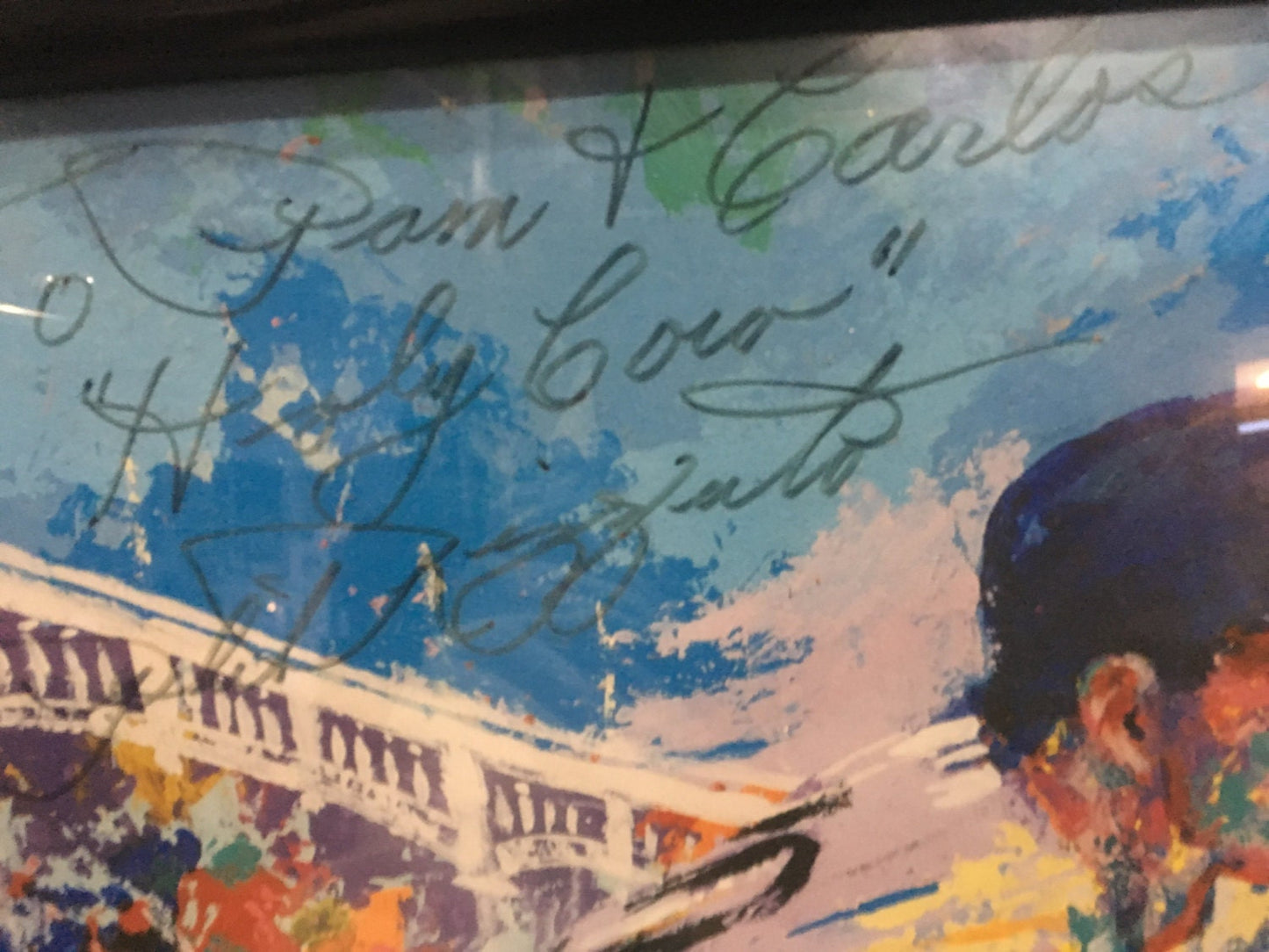 Phil Rizzuto Signed Hall of Fame Day Painting - 1994