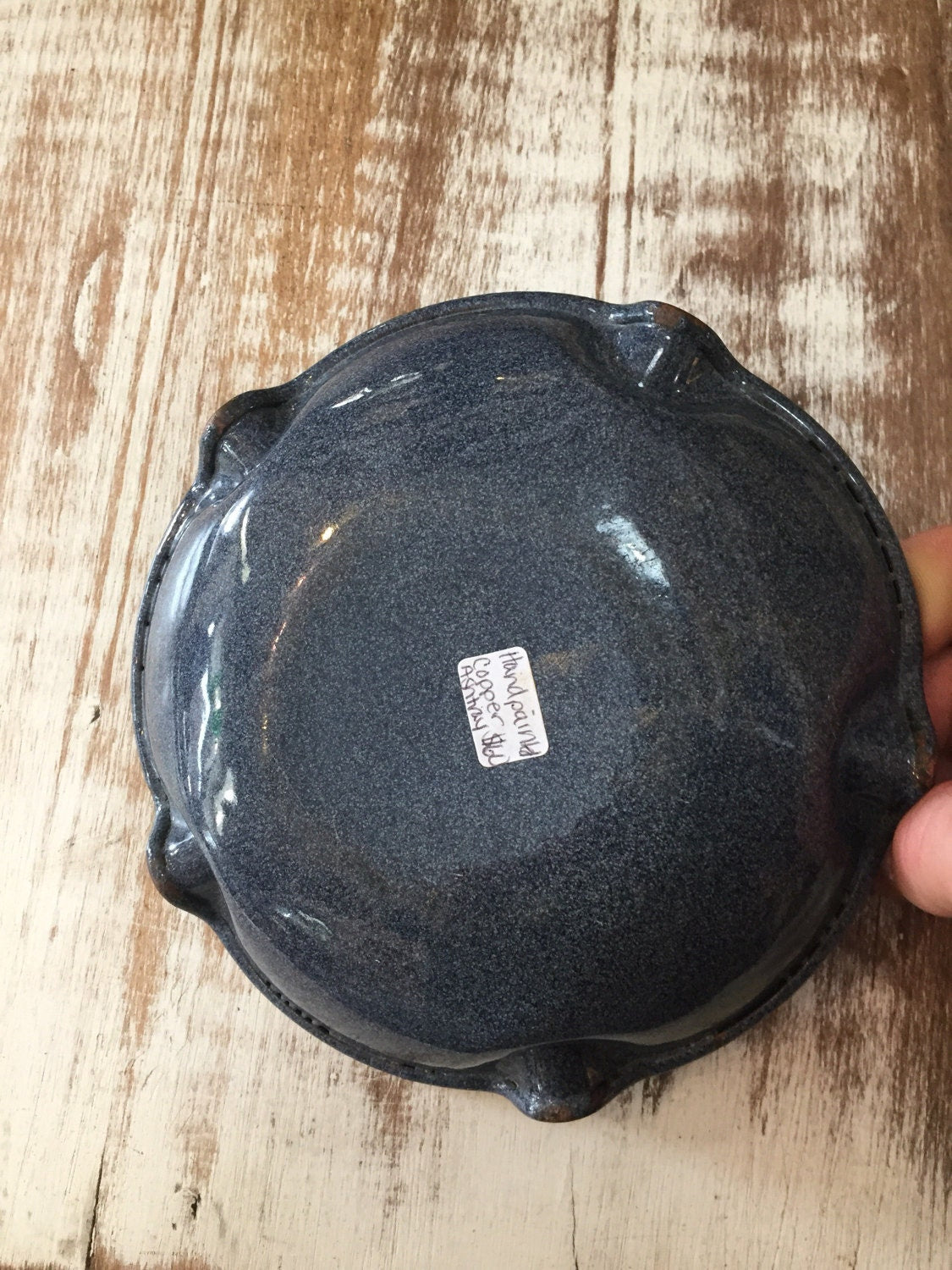 Handpainted Copper Bird Ashtray