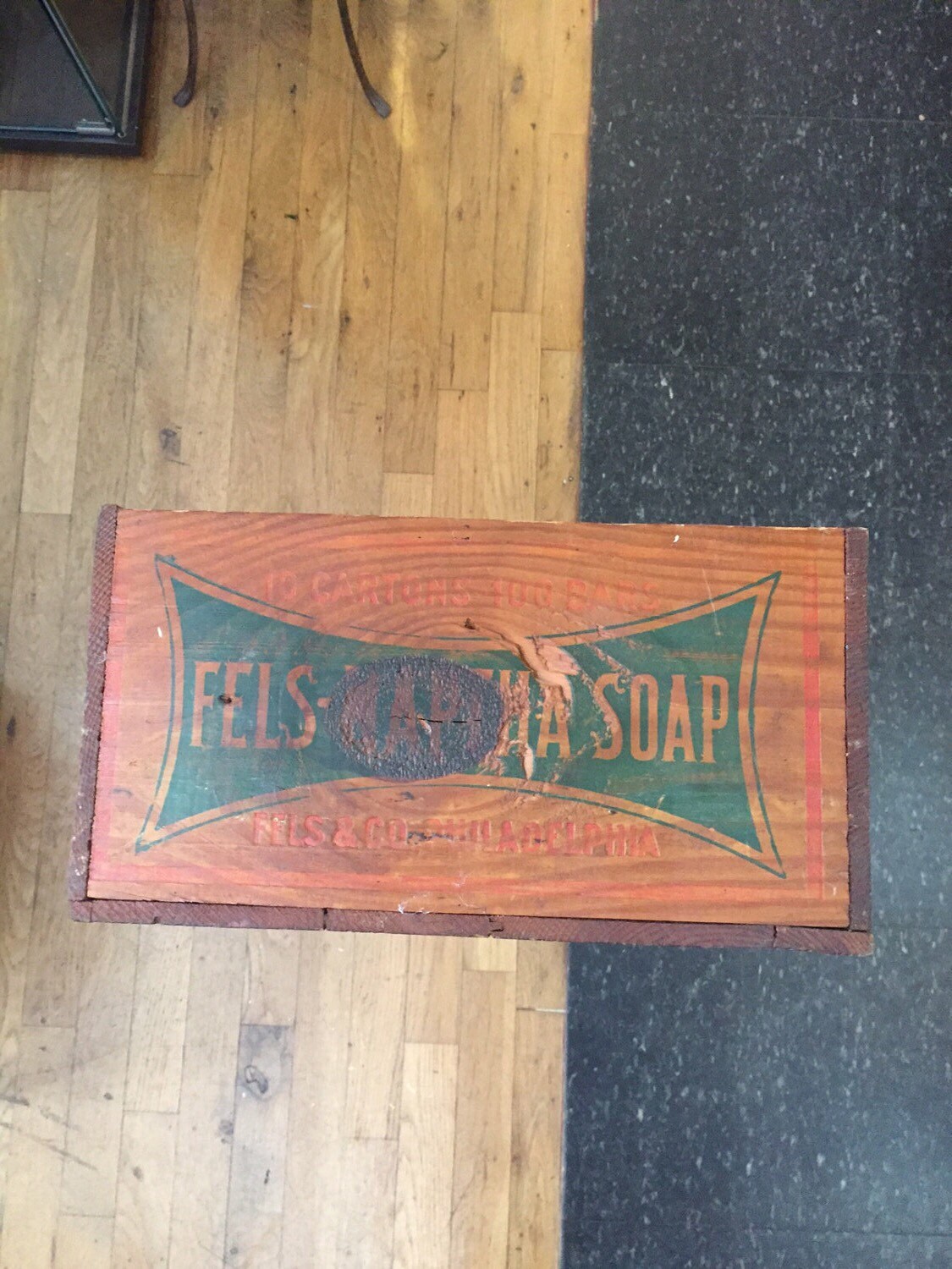 Antique Fels Naptha Wooden Soap Crate