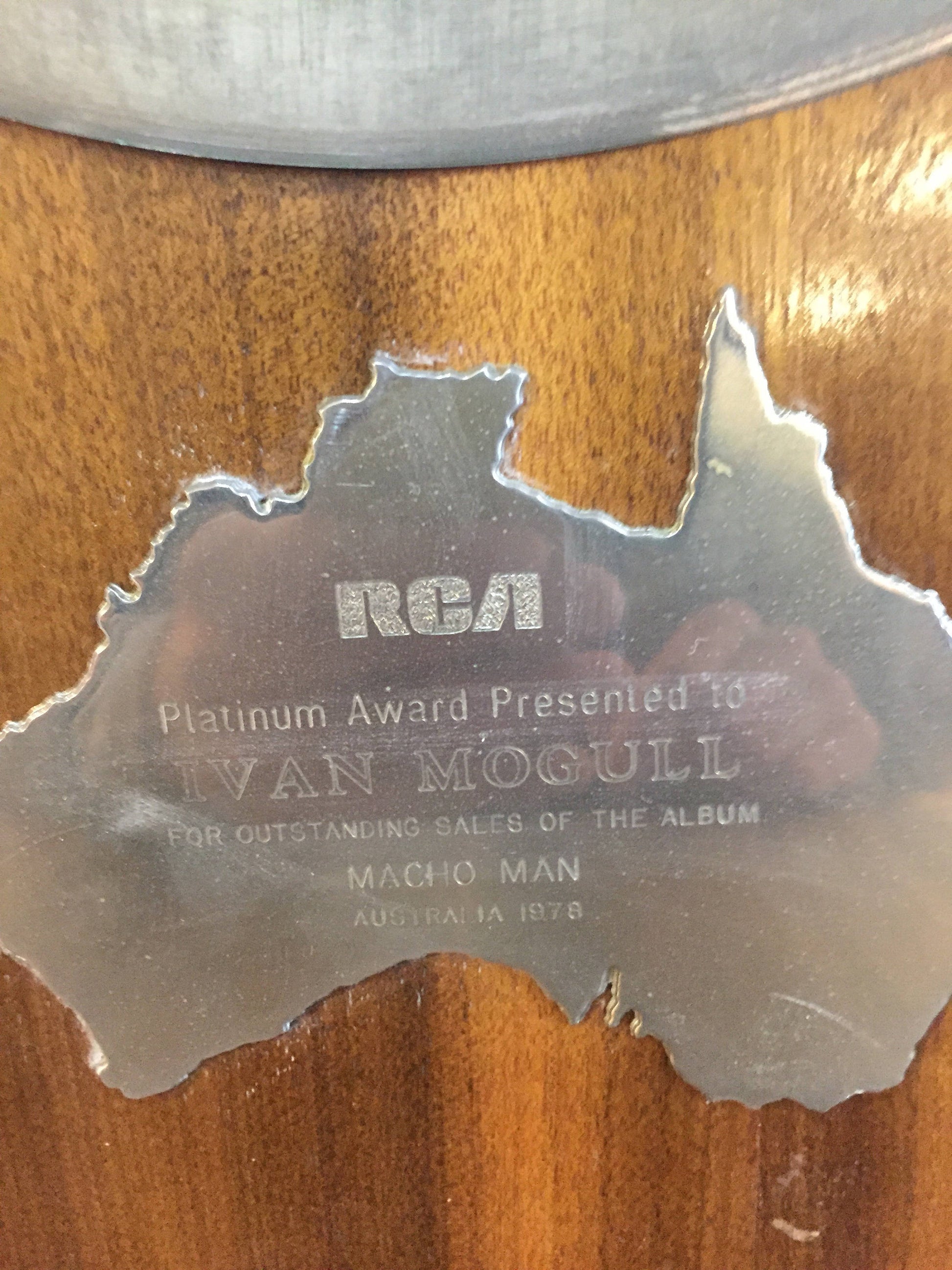 Vintage Platinum Album Award