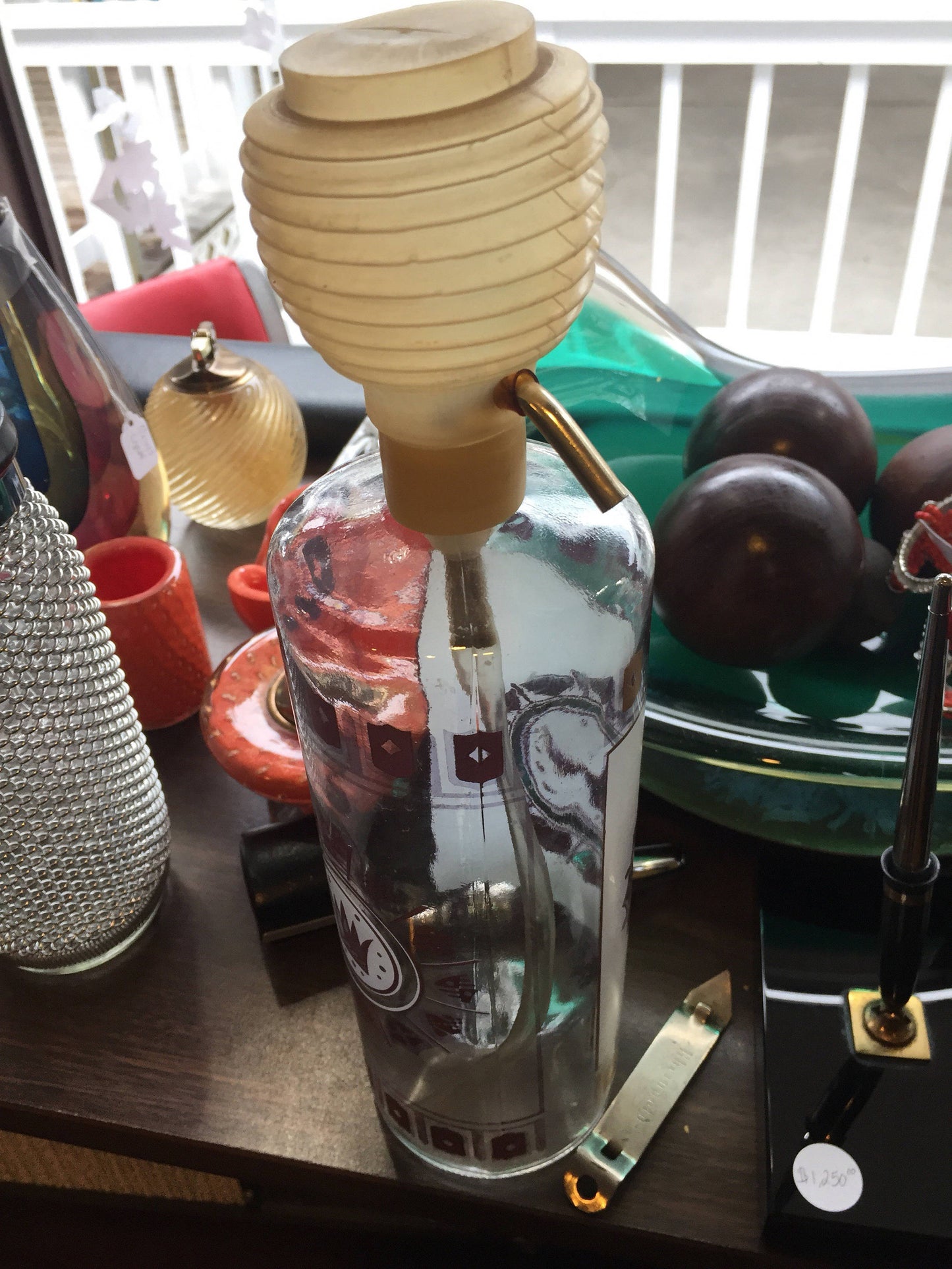 Vintage Glass Pump Action Shot Pourer