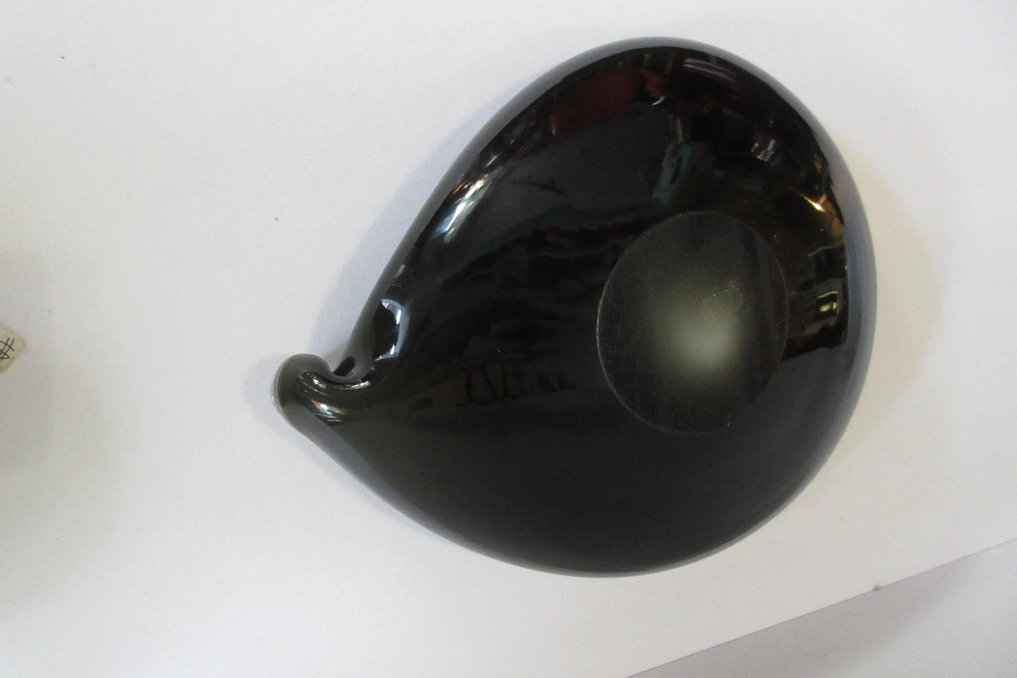 Alfredo Barbini Venetian glass teardrop bowl-black&white