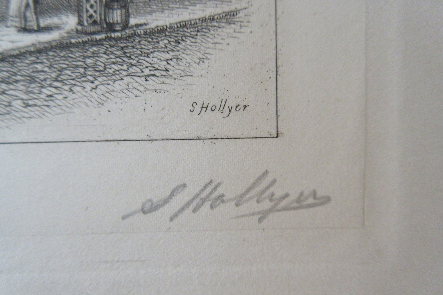 1904 Samuel Hollyer Signed Engraving. Shakespere Tavern, New York City, Circa 1820. #13