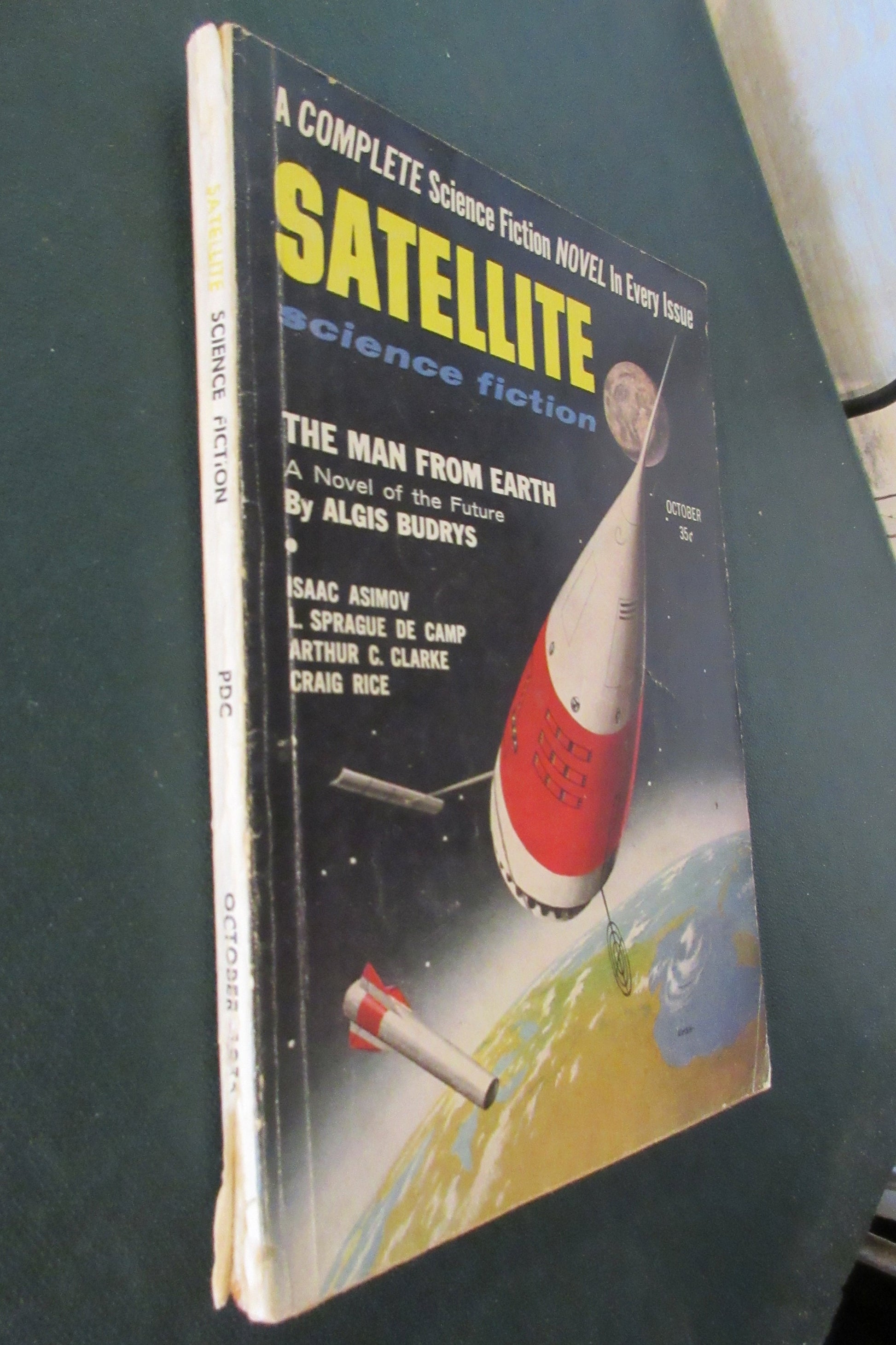 SATELLITE Science Fiction Magazine-Oct1956-Volume 1,Issue 1. With Isaac Asimov-XF-Cond
