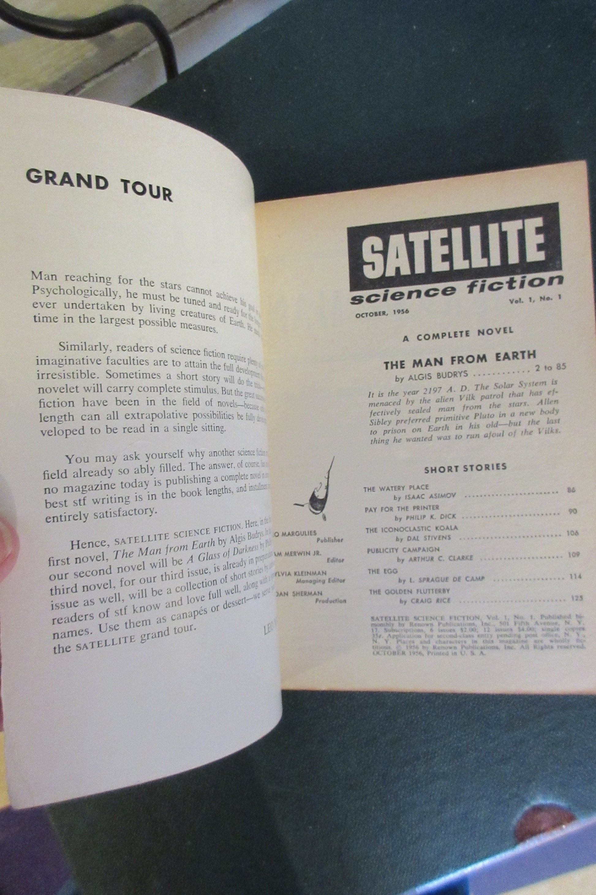 SATELLITE Science Fiction Magazine-Oct1956-Volume 1,Issue 1. With Isaac Asimov-XF-Cond