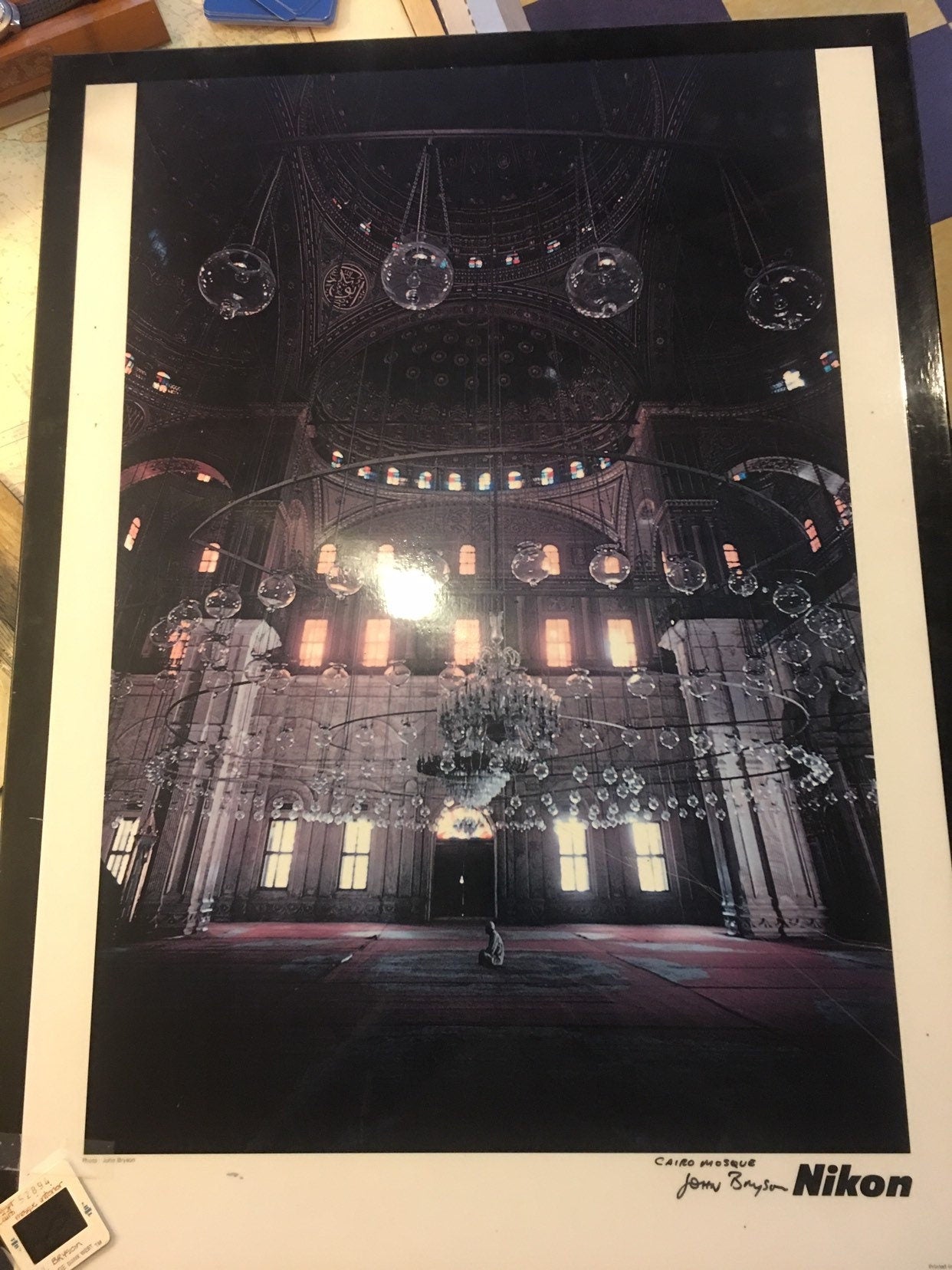 Vintage Nikon "Cairo" advertisement, signed and has original Kodachrome!