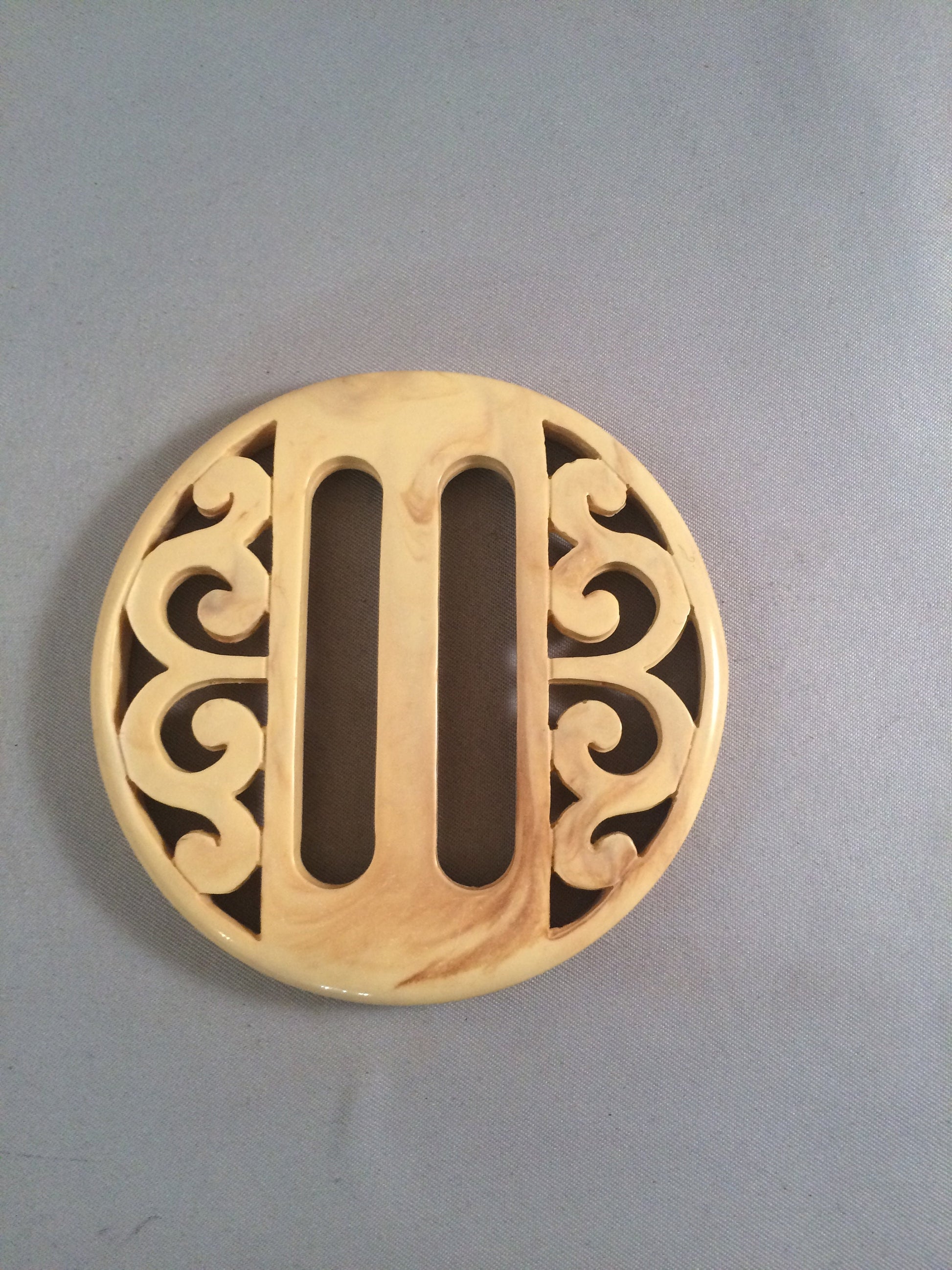 Ivory Bakelite design buckle