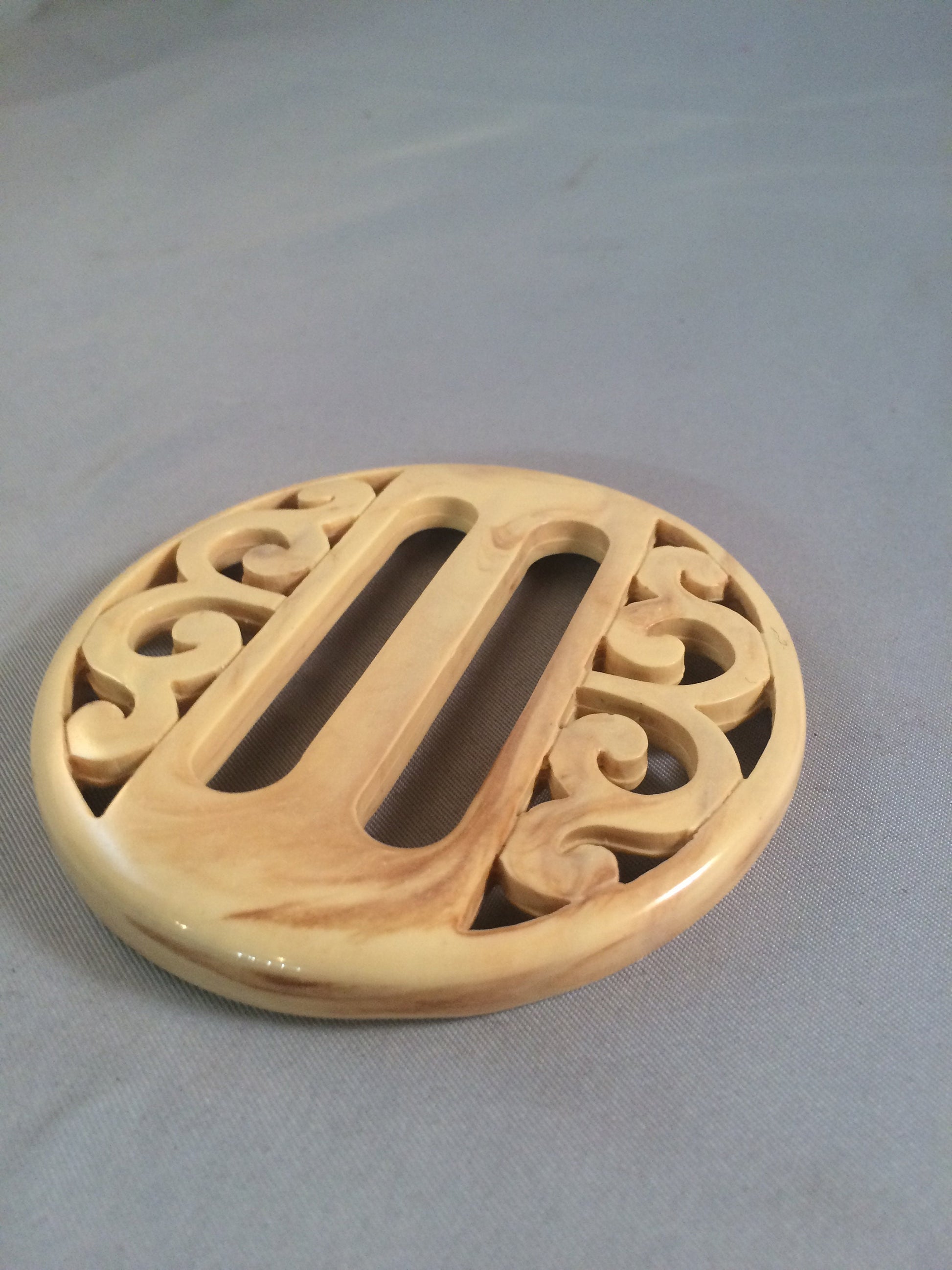 Ivory Bakelite design buckle