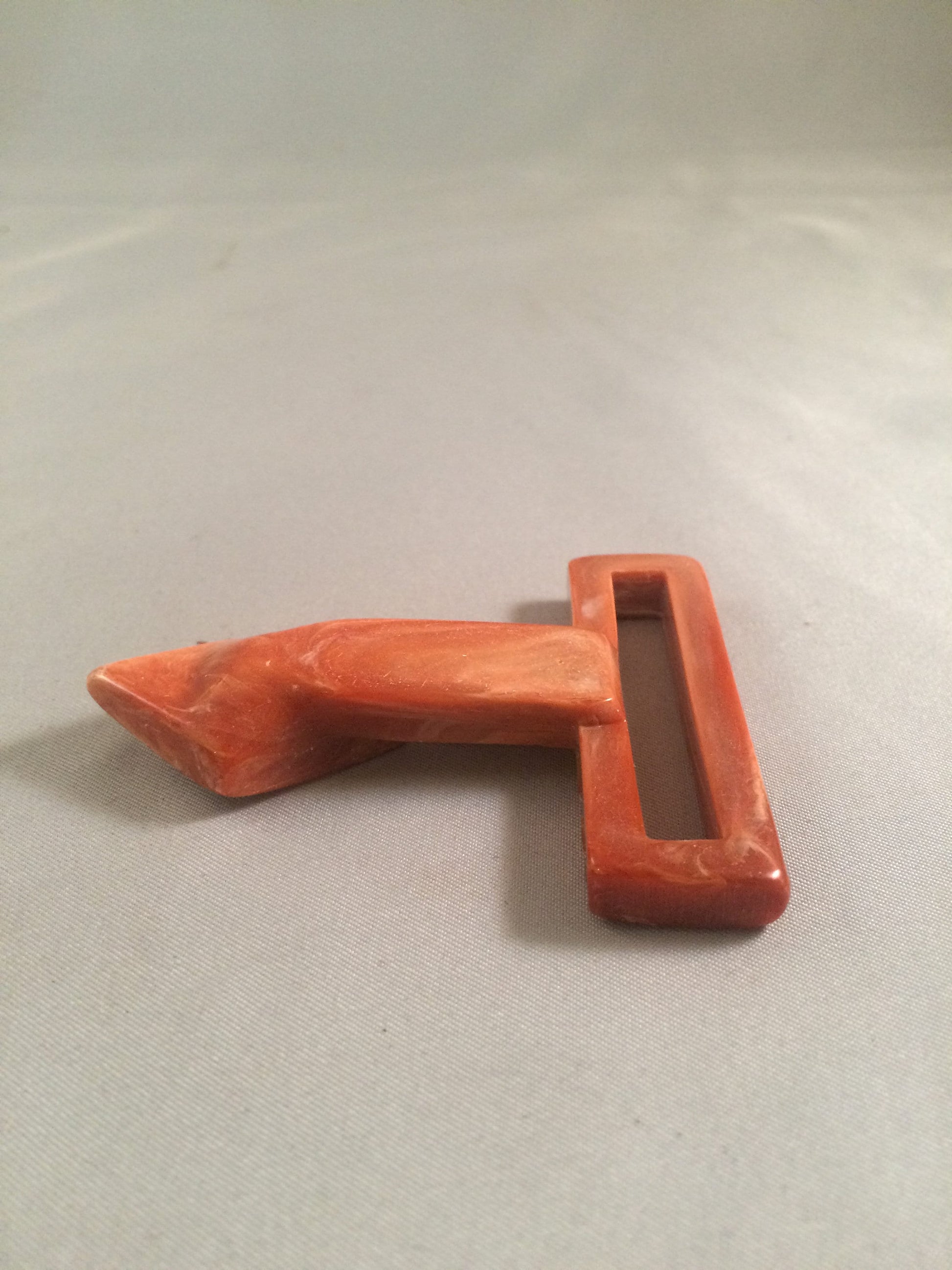 Orange Marbled Bakelite Design Buckle