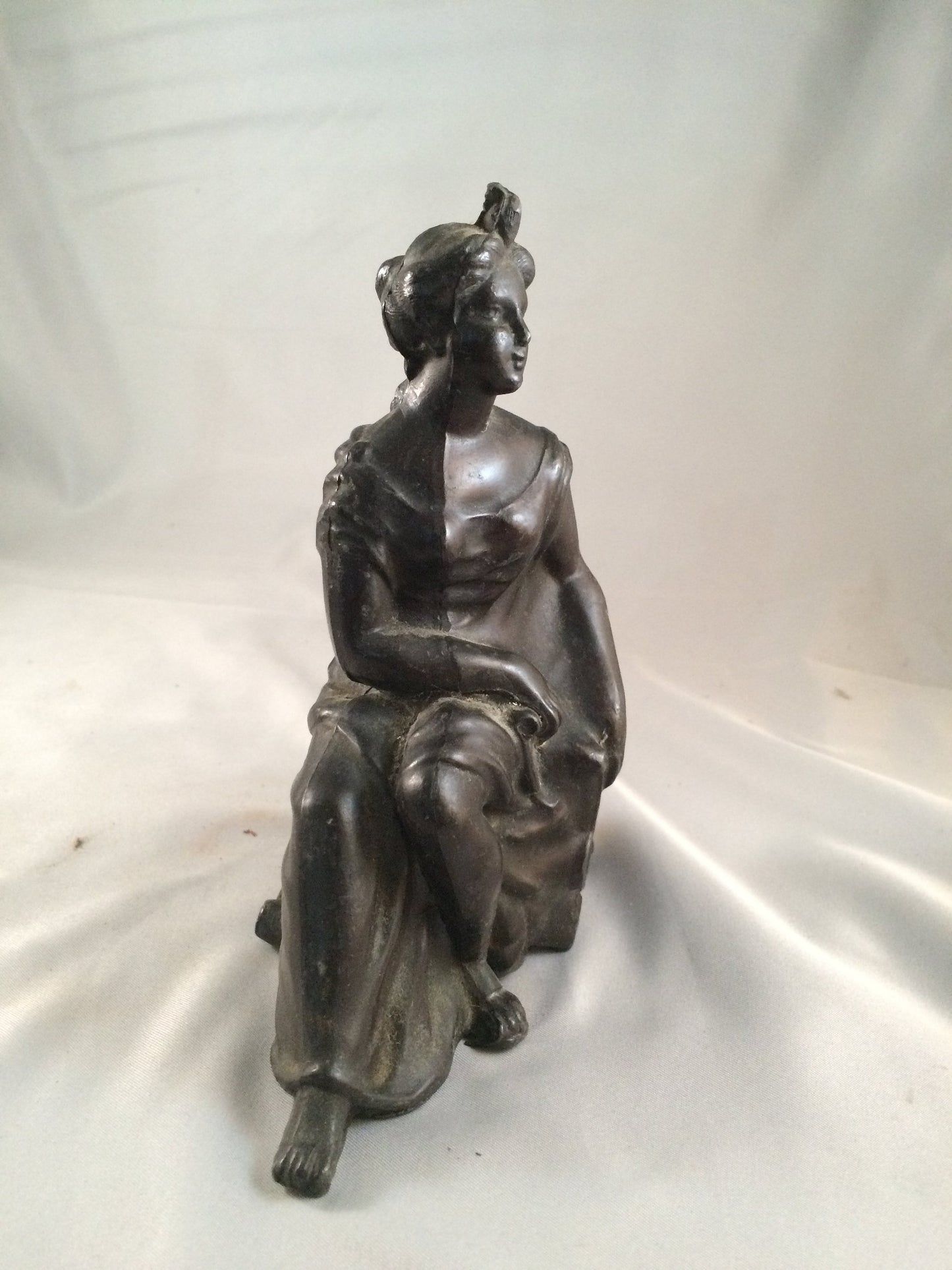 Antique Ansonia Spelter Clock Topper | 1800s