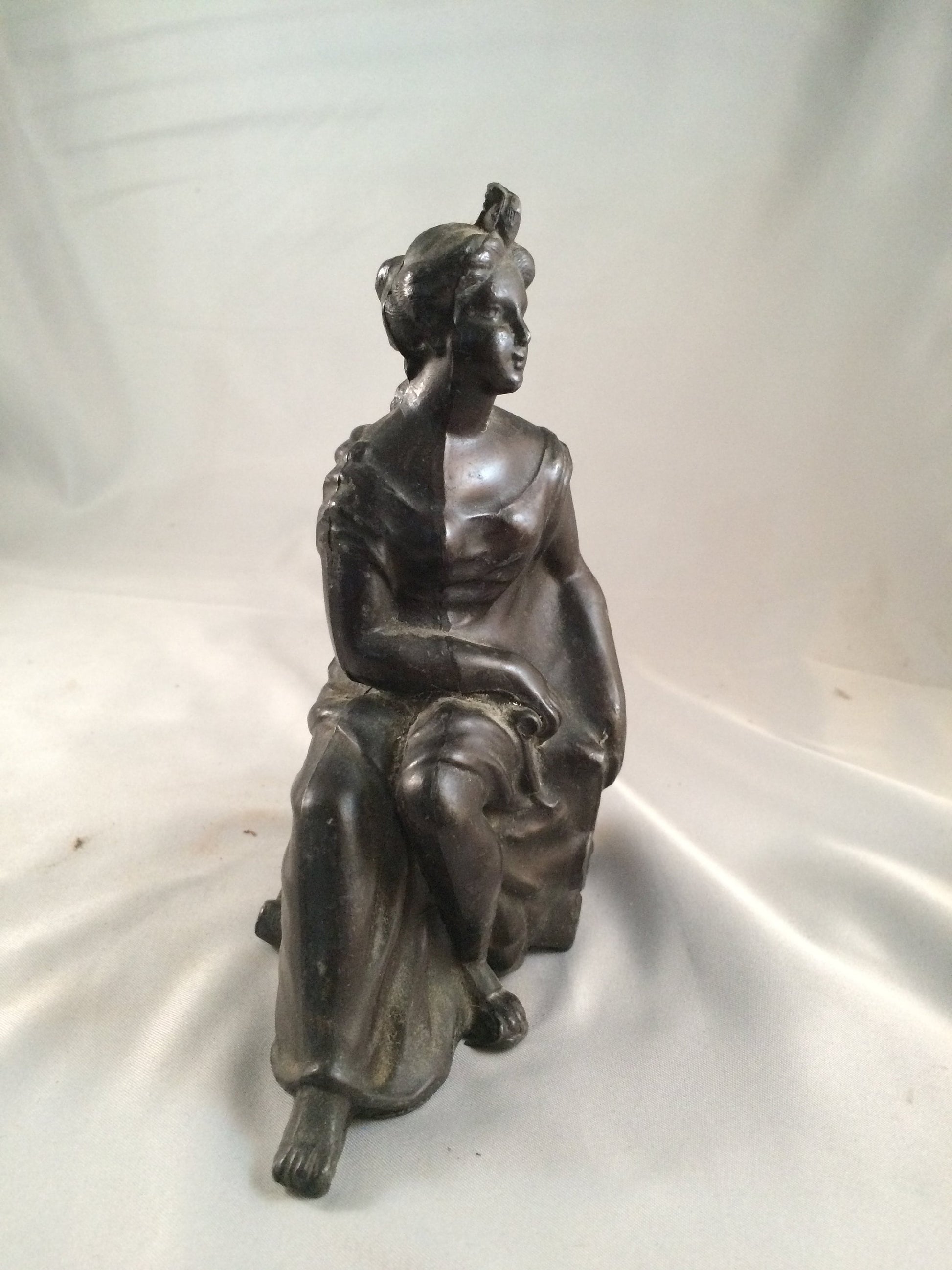 Antique Ansonia Spelter Clock Topper | 1800s