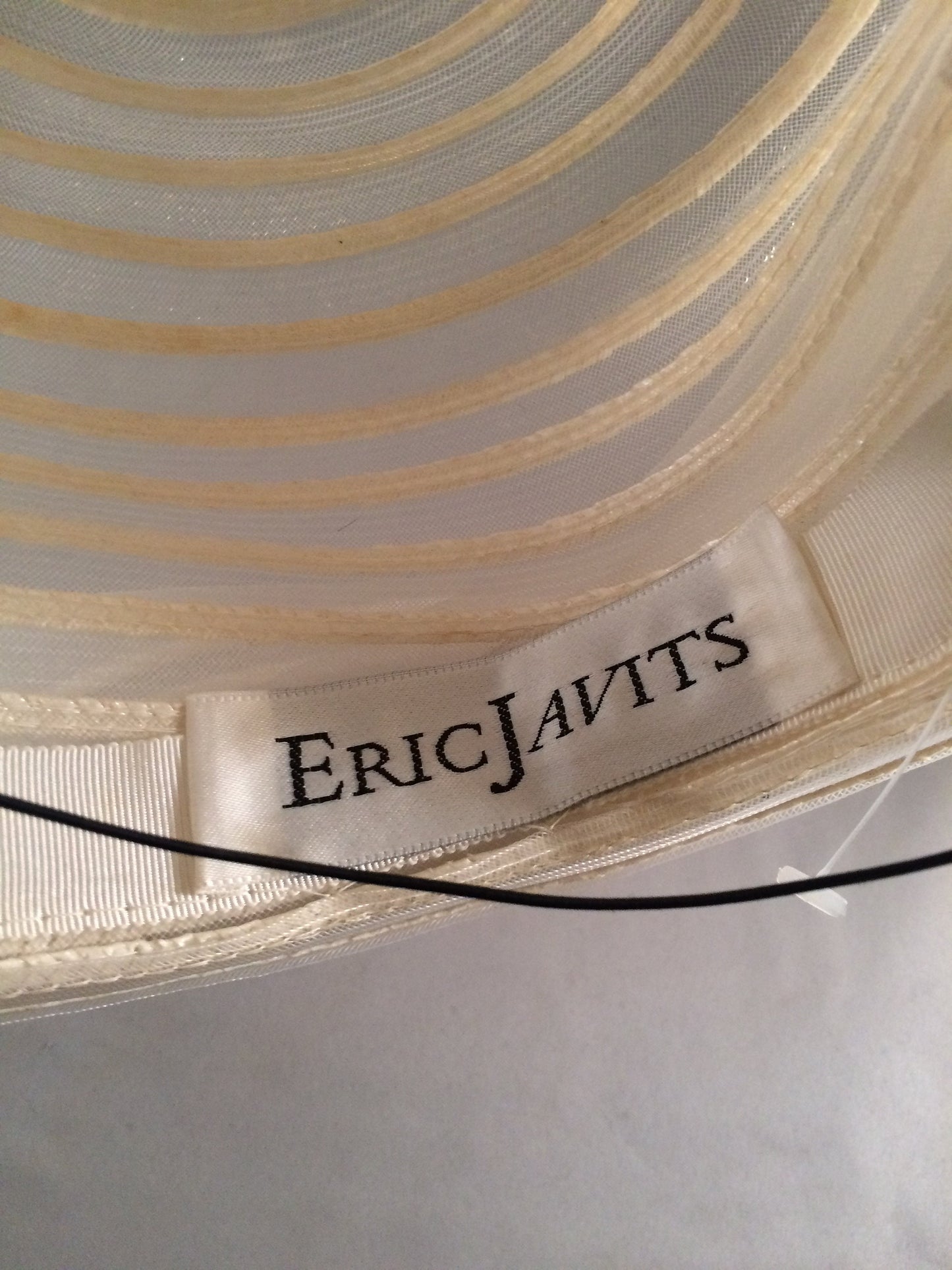 Vintage Original Eric Javits Large Brim White hat