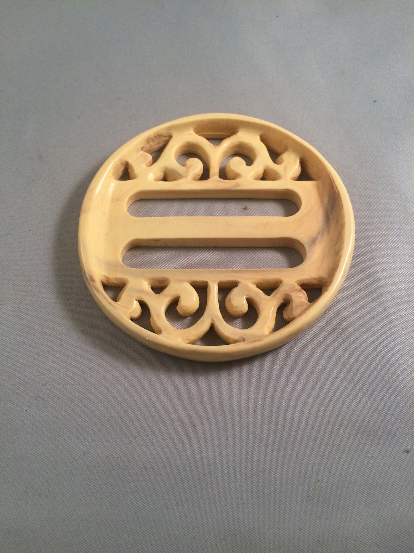 Ivory Bakelite design buckle