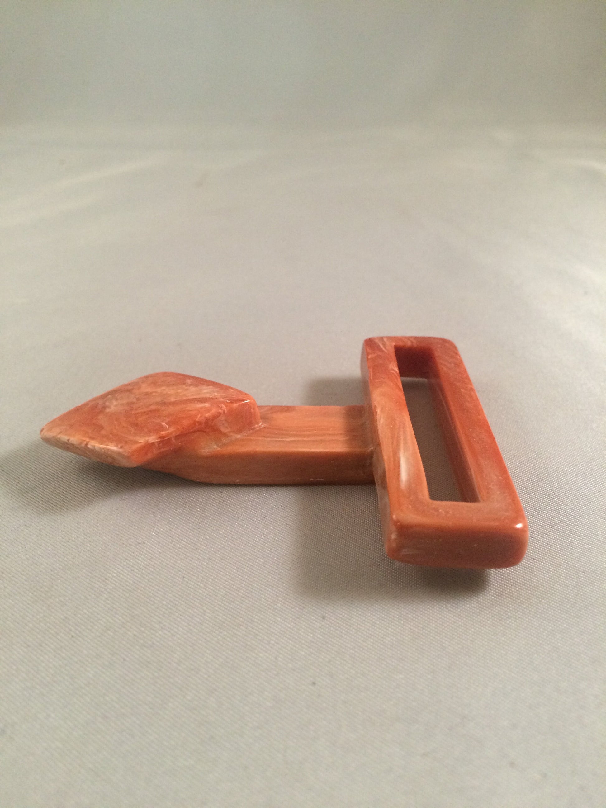 Orange Marbled Bakelite Design Buckle