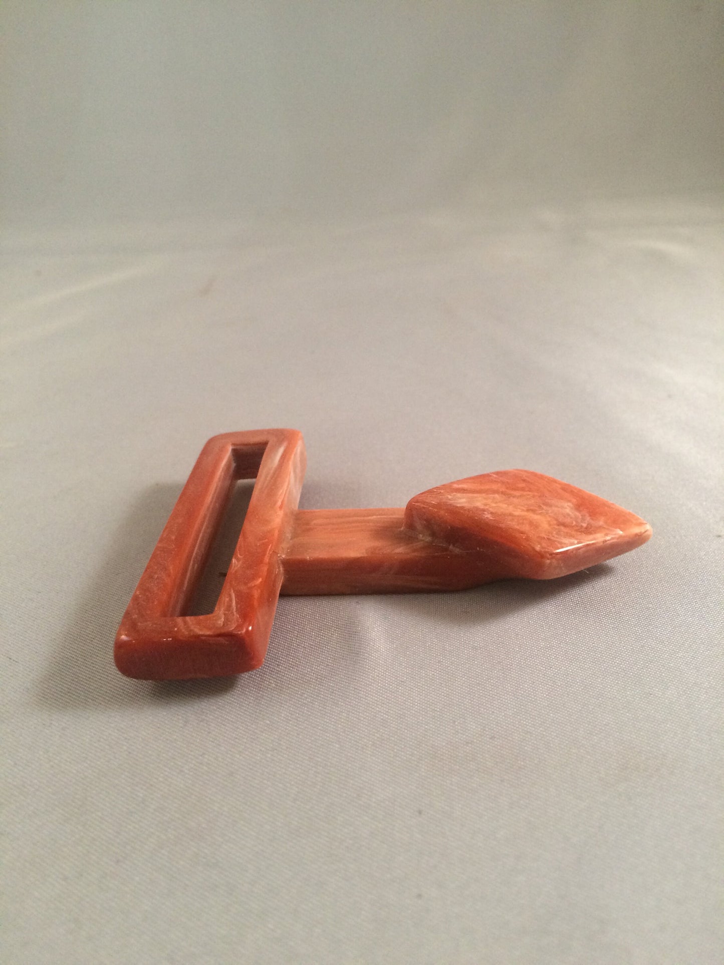 Orange Marbled Bakelite Design Buckle