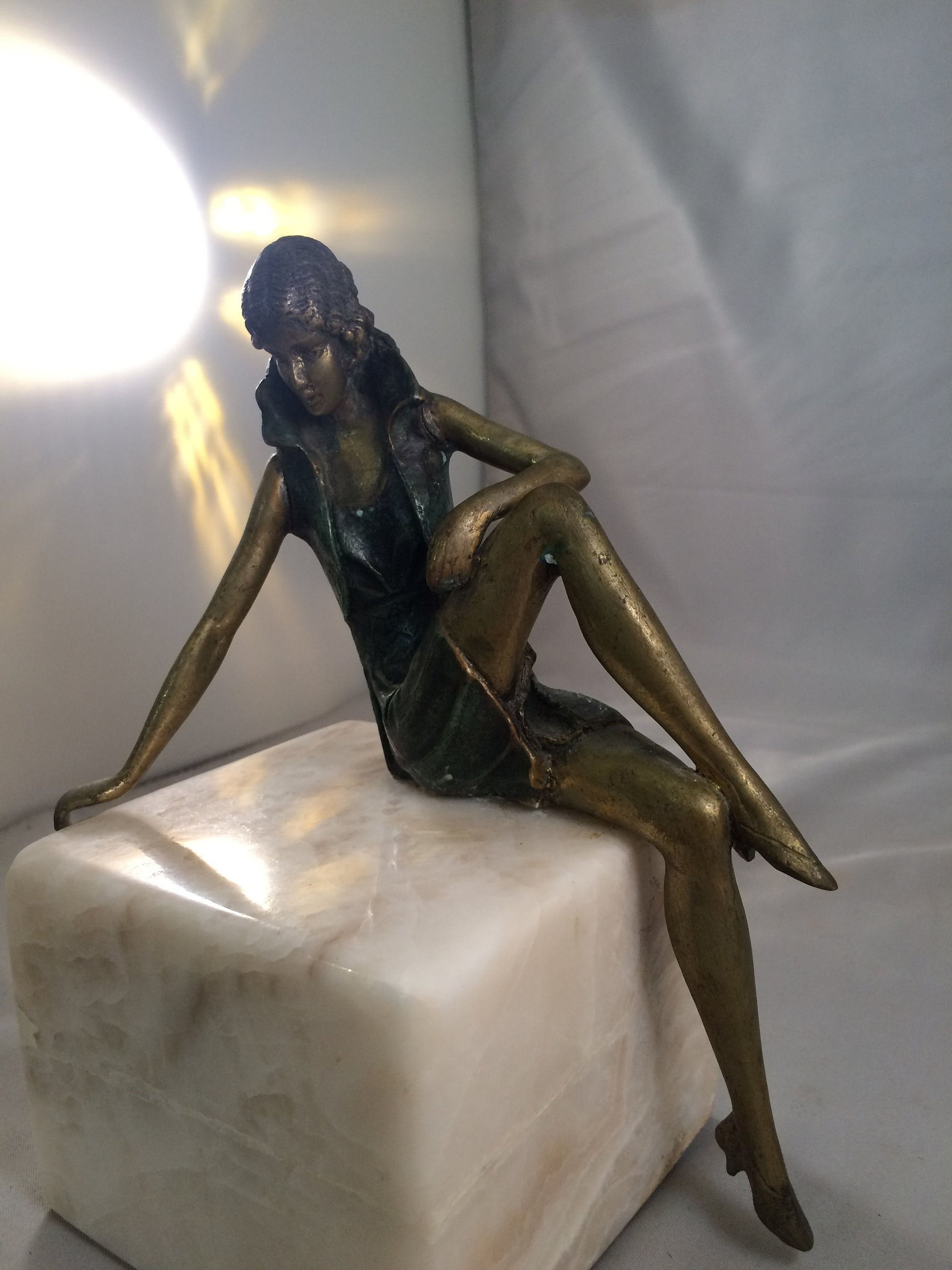 Bronze Girl On Wall Sculpture by Johann Philipp Ferdinand Preiss, Art Deco Figurine, Vintage Home Decor, Collectible Statue