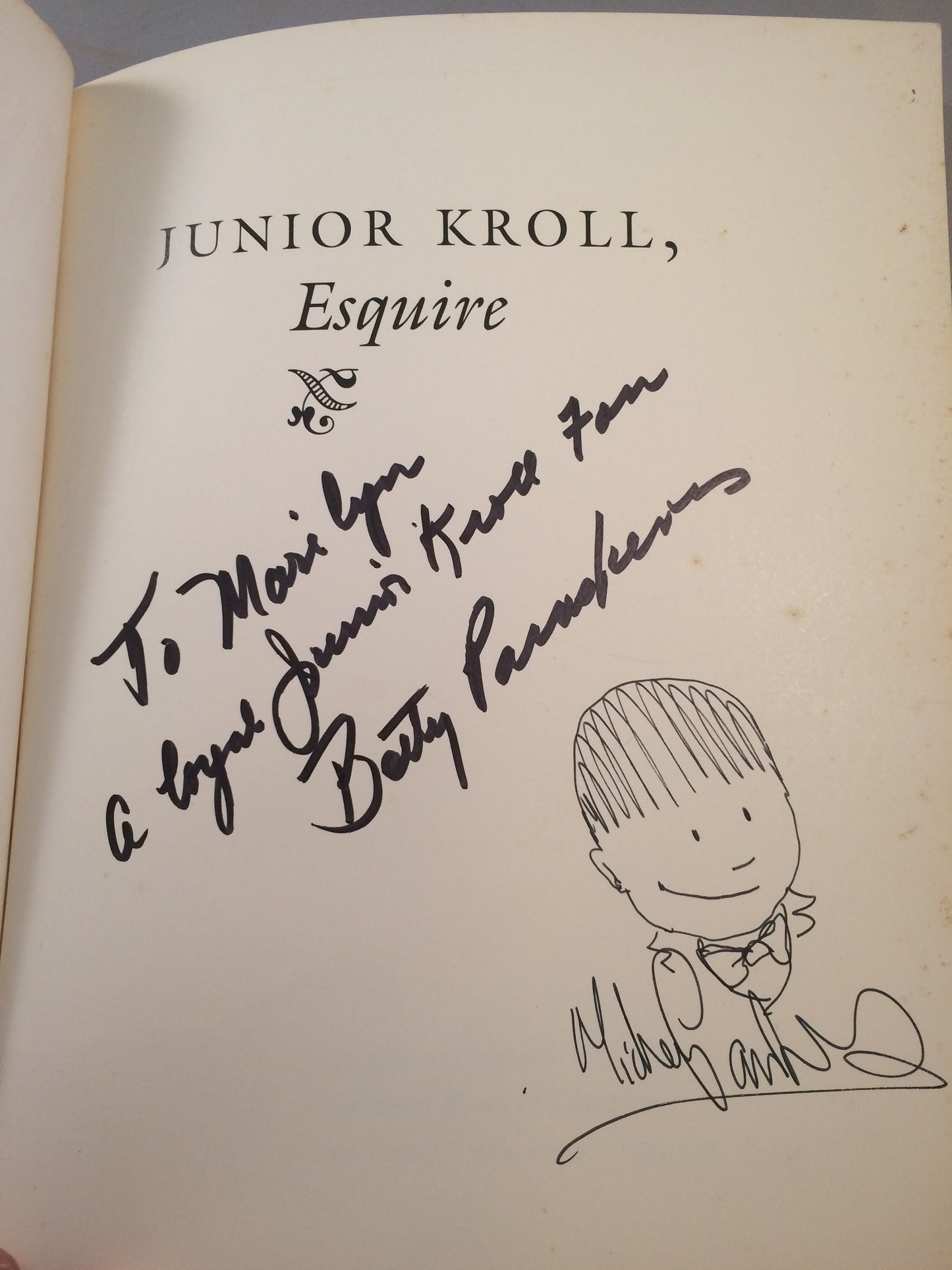 Vintage First Edition 1993 Junior Kroll Esquire by Betty Paraskevas