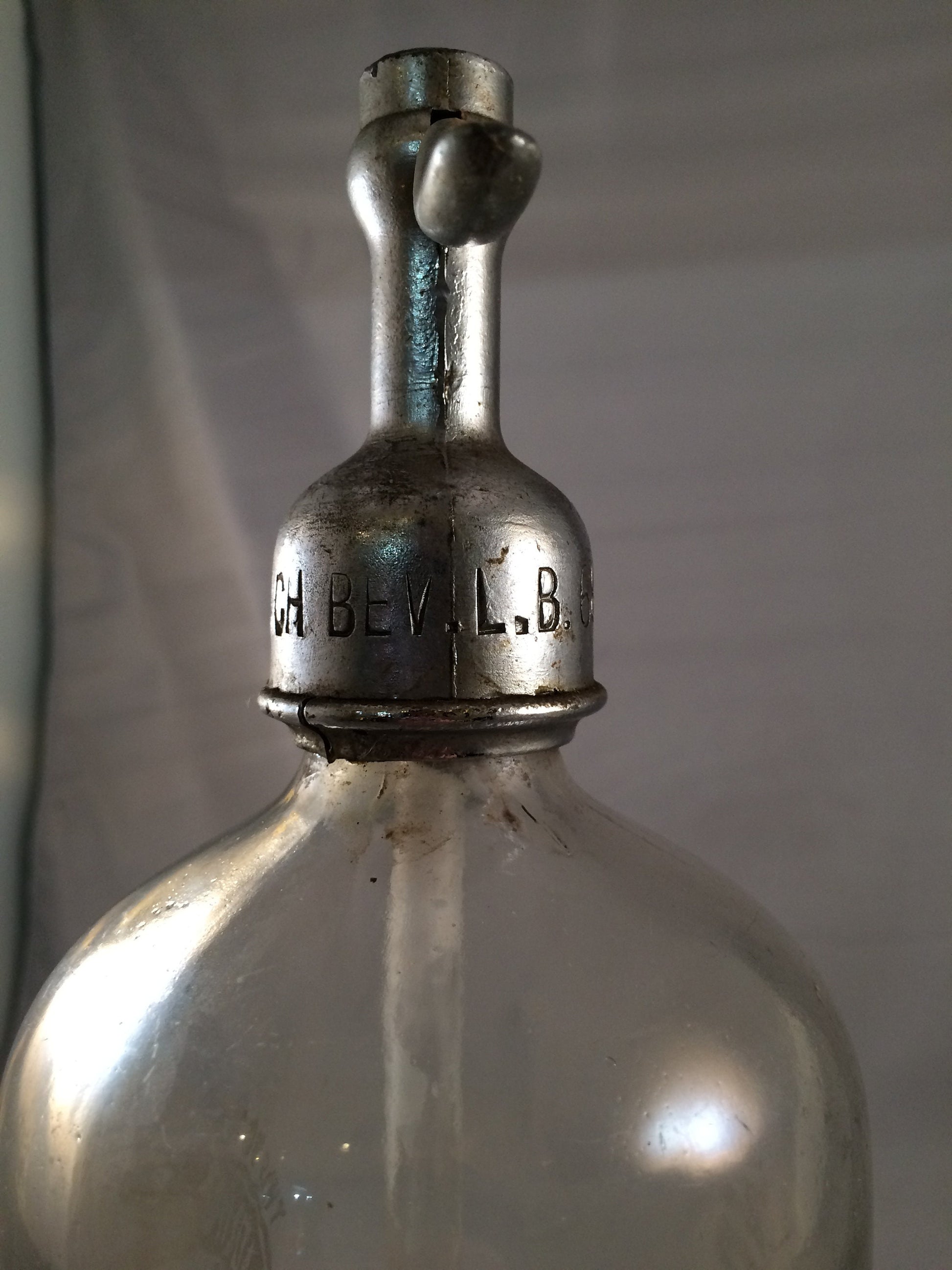 Vintage Clear Glass John Clune & Son Seltzer Bottle