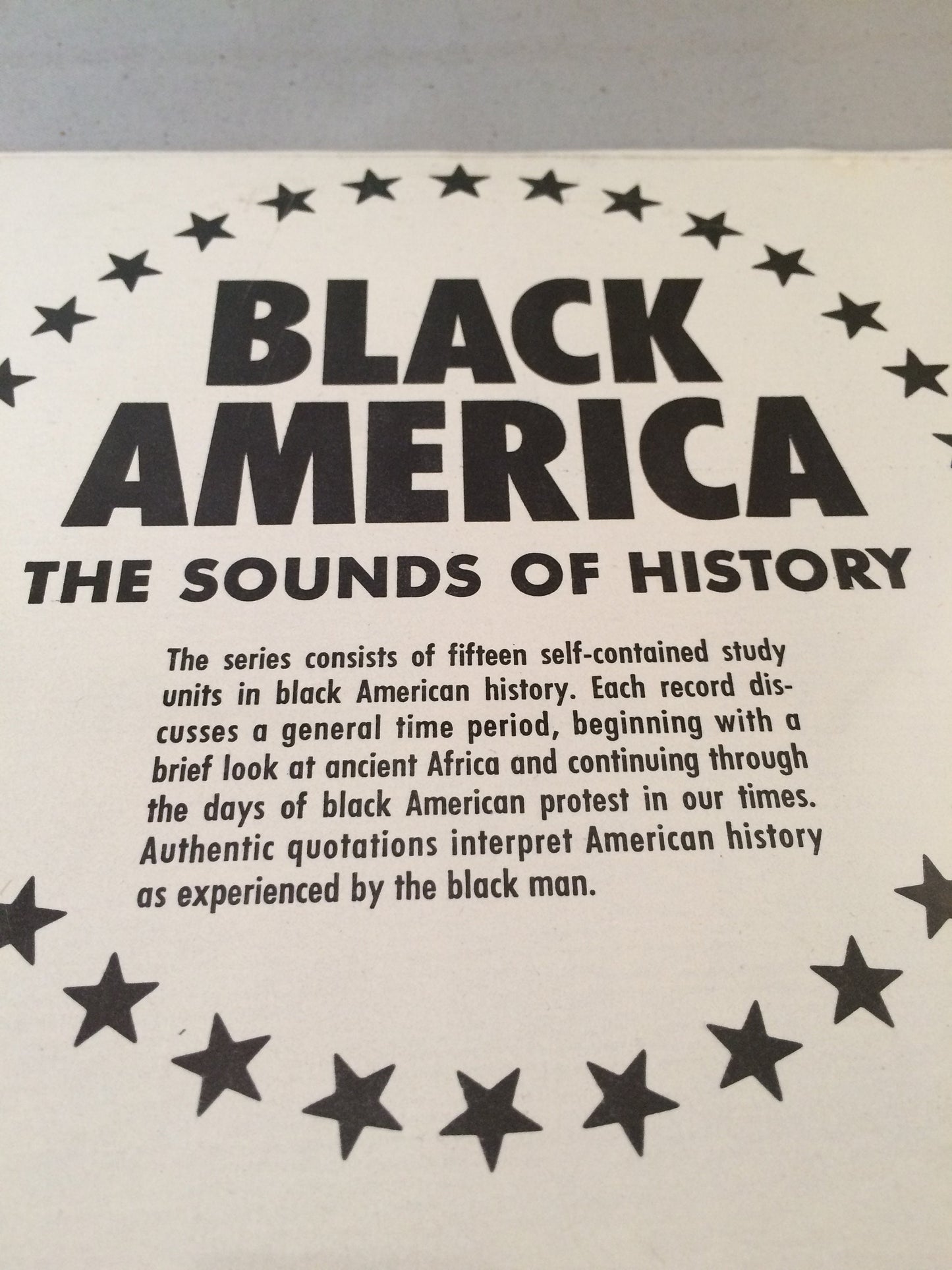 Black America: The Sounds Of History, Sealed Vinyl