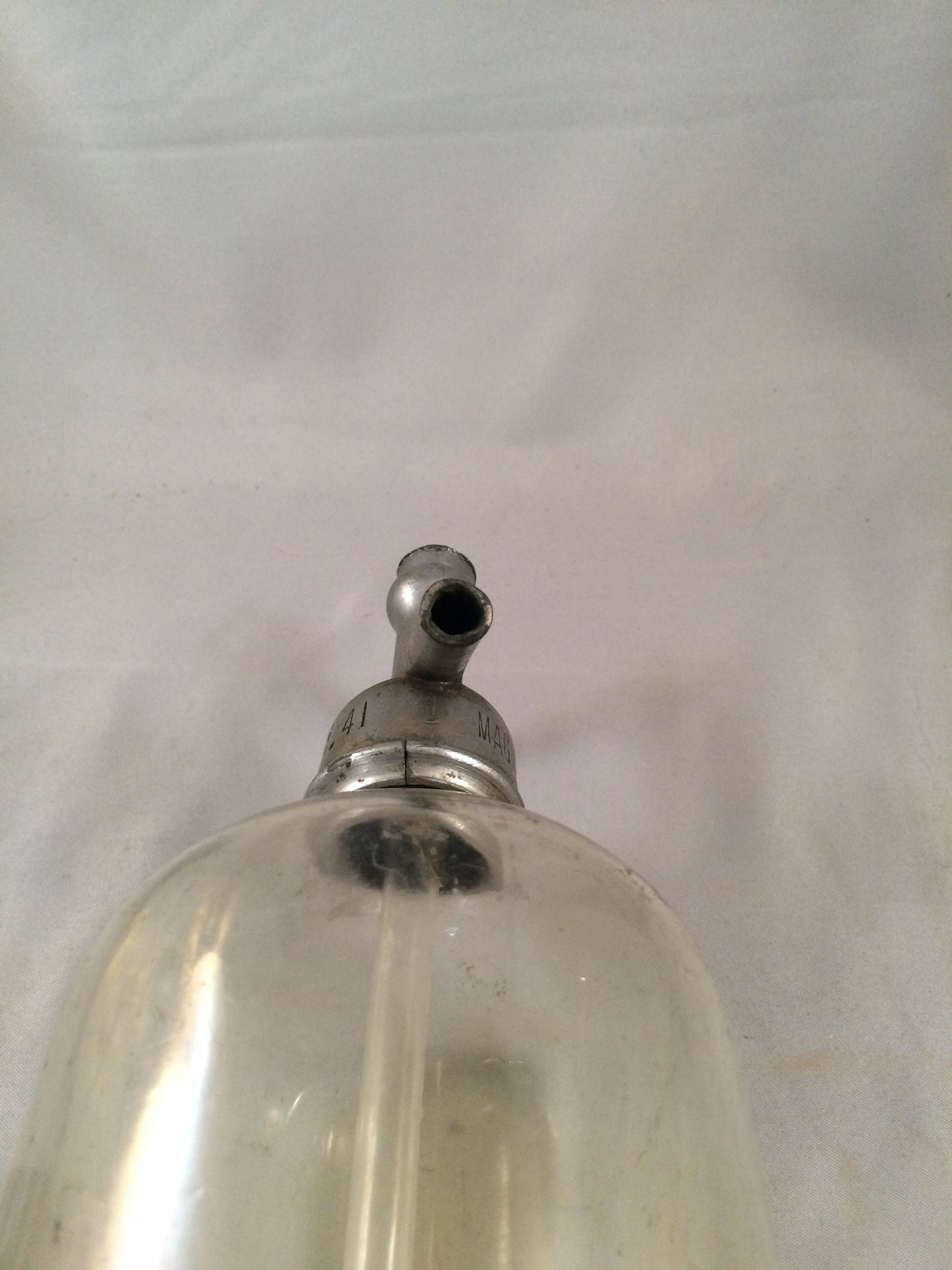 Vintage Clear Glass Magnet Bottling Seltzer Bottle, 1941 Brooklyn, NY