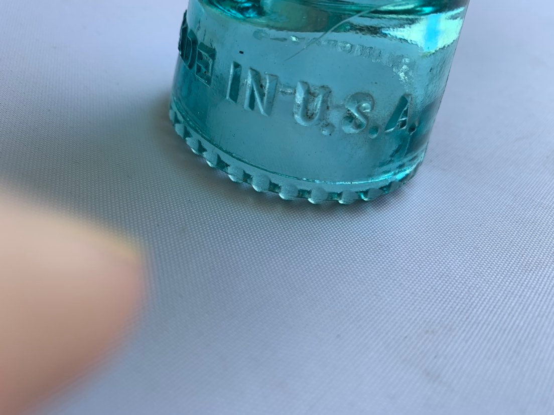 Antique No. 9 Hemingray Blue Glass Insulator