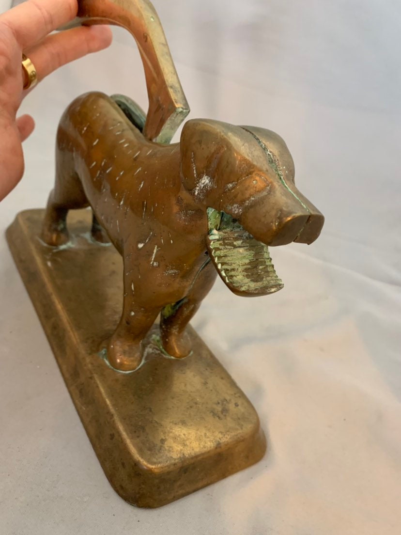 Canine Vintage Solid Brass Nutcracker