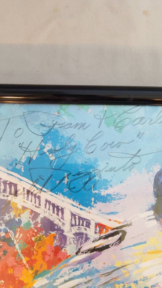 Phil Rizzuto Signed Hall of Fame Day Painting - 1994